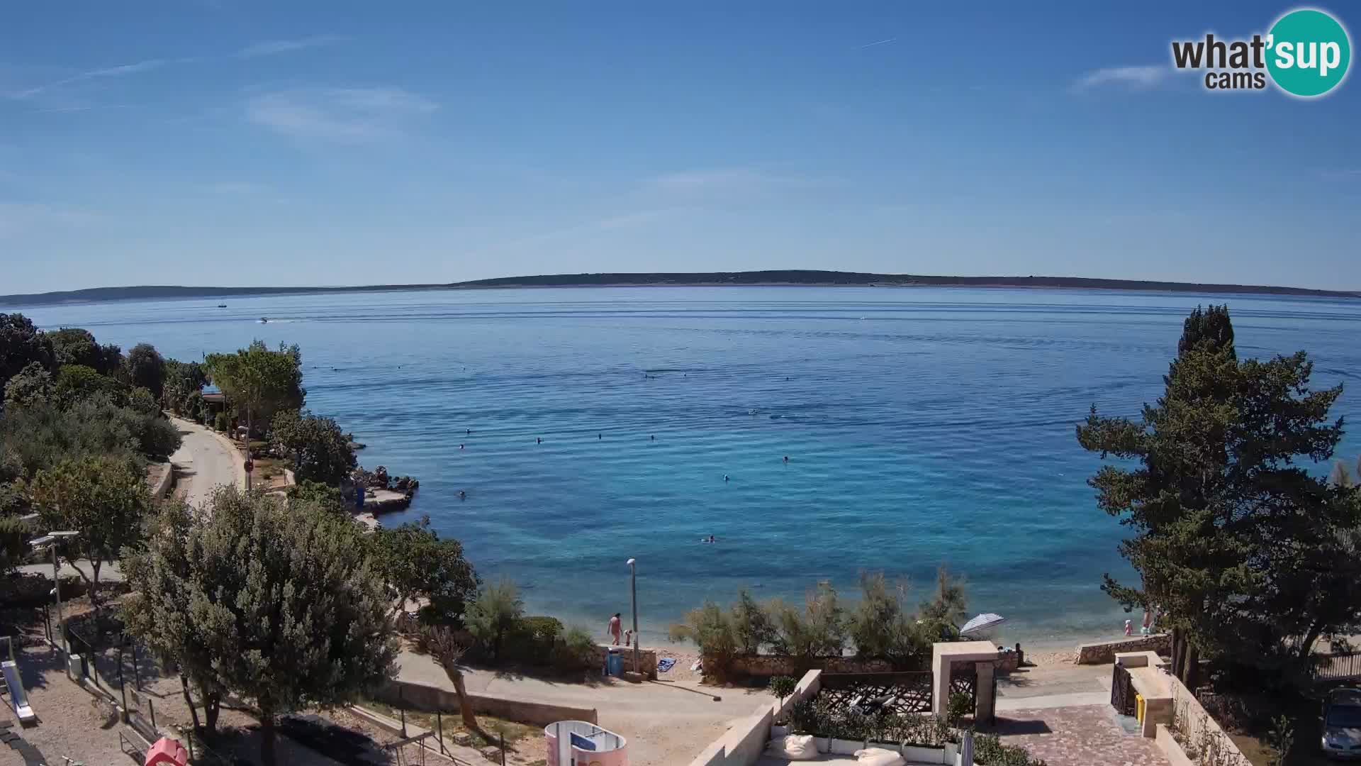 Webcam Plaža Male Mandre – Live View from Pag Island