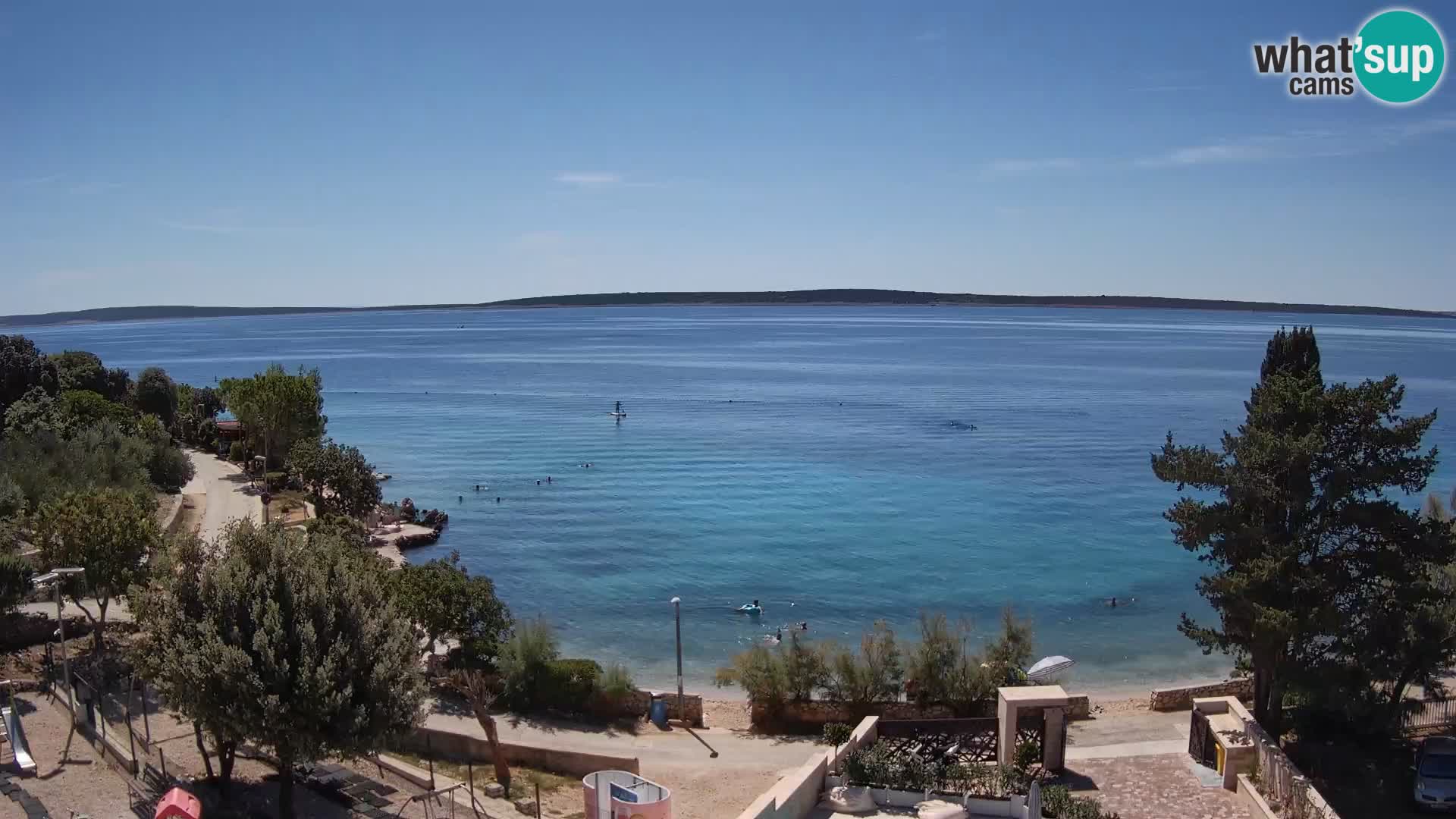 Webcam Plaža Male Mandre – Live View from Pag Island
