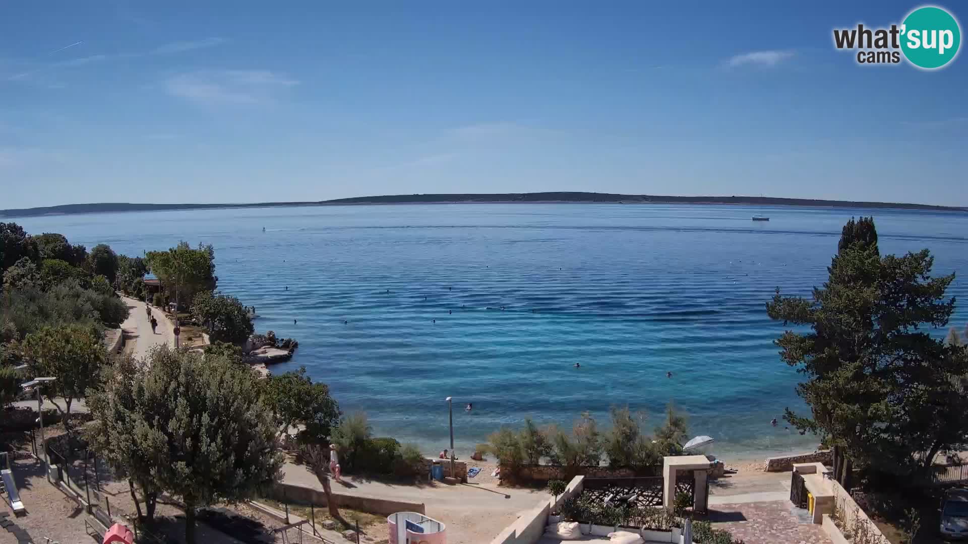 Webcam Plaža Male Mandre – Diretta dalla spiaggia sull’isola di Pag