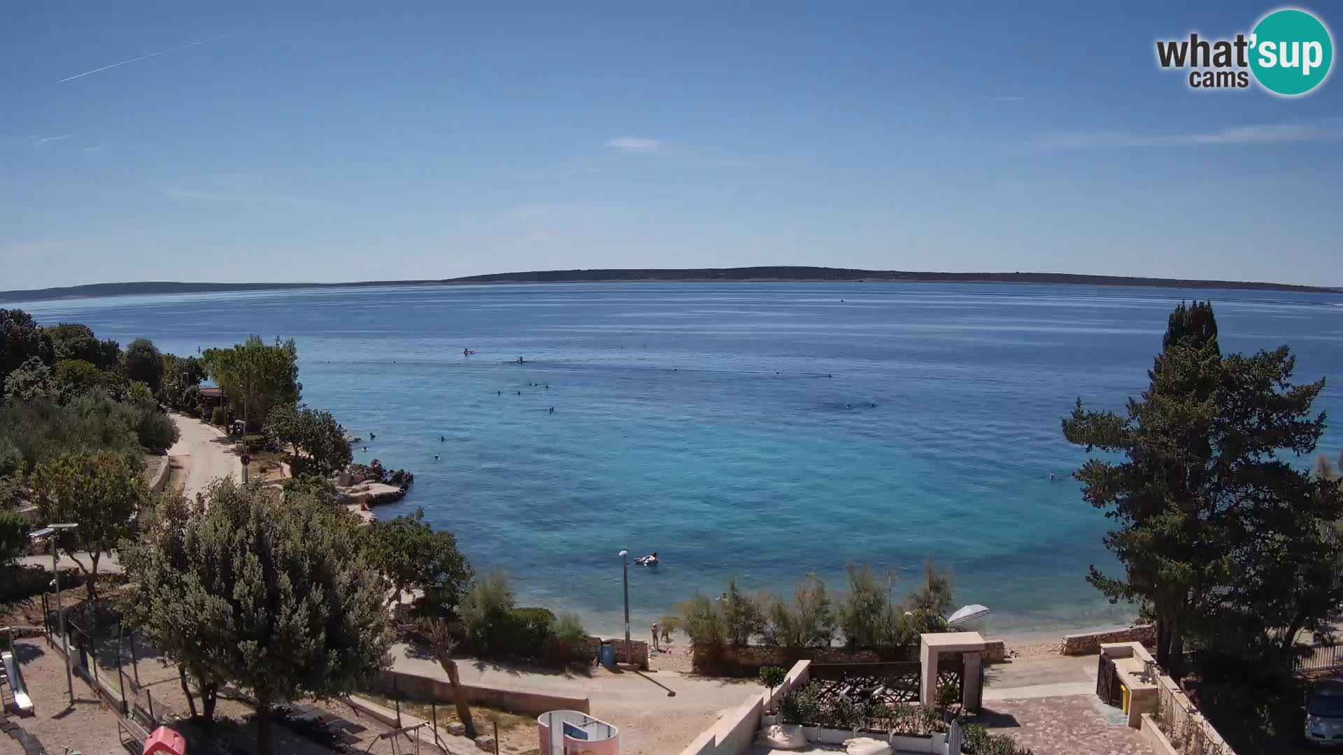 Webcam Plaža Male Mandre – Live View from Pag Island