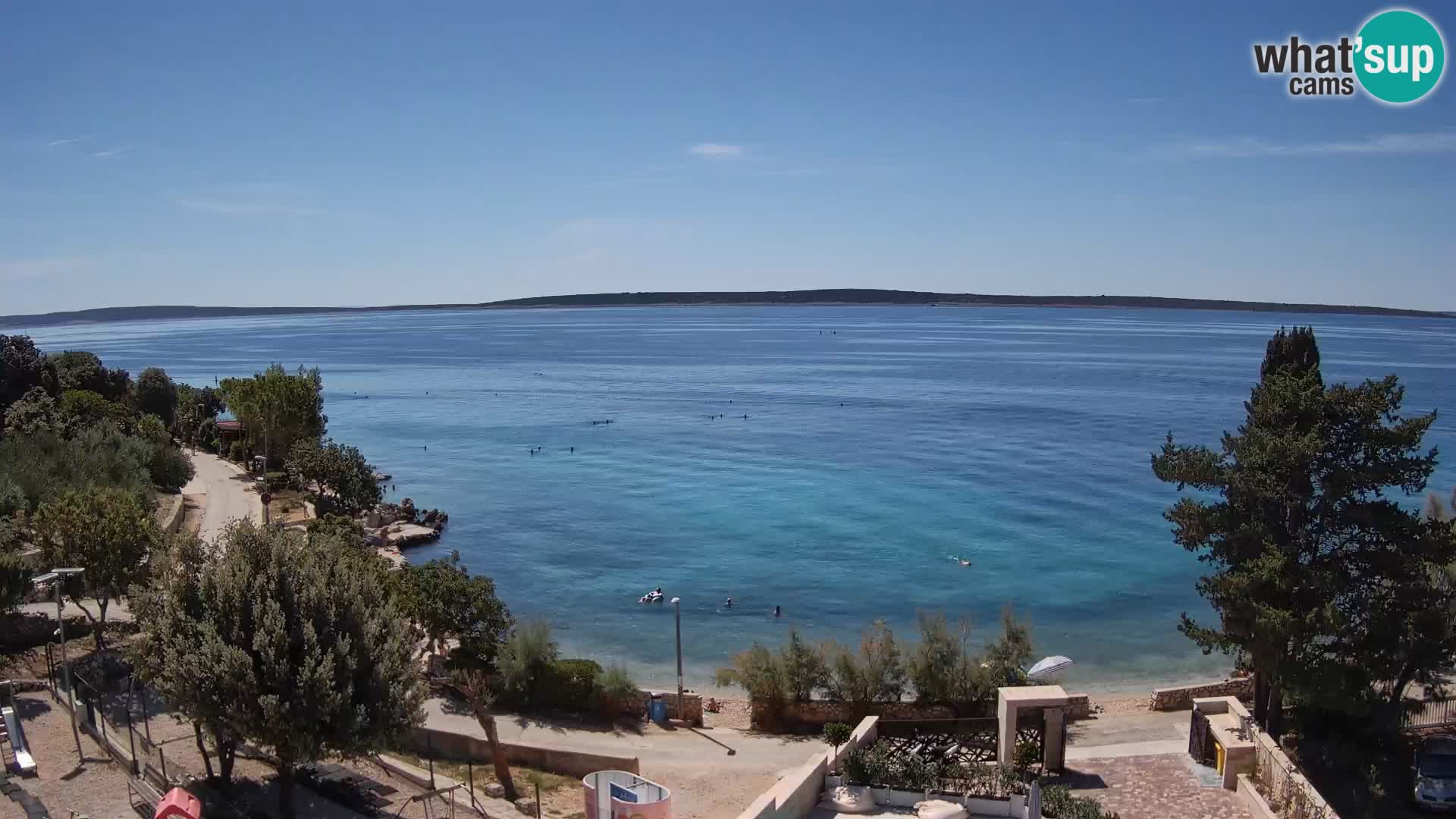 Webcam Plaža Male Mandre – Live View from Pag Island