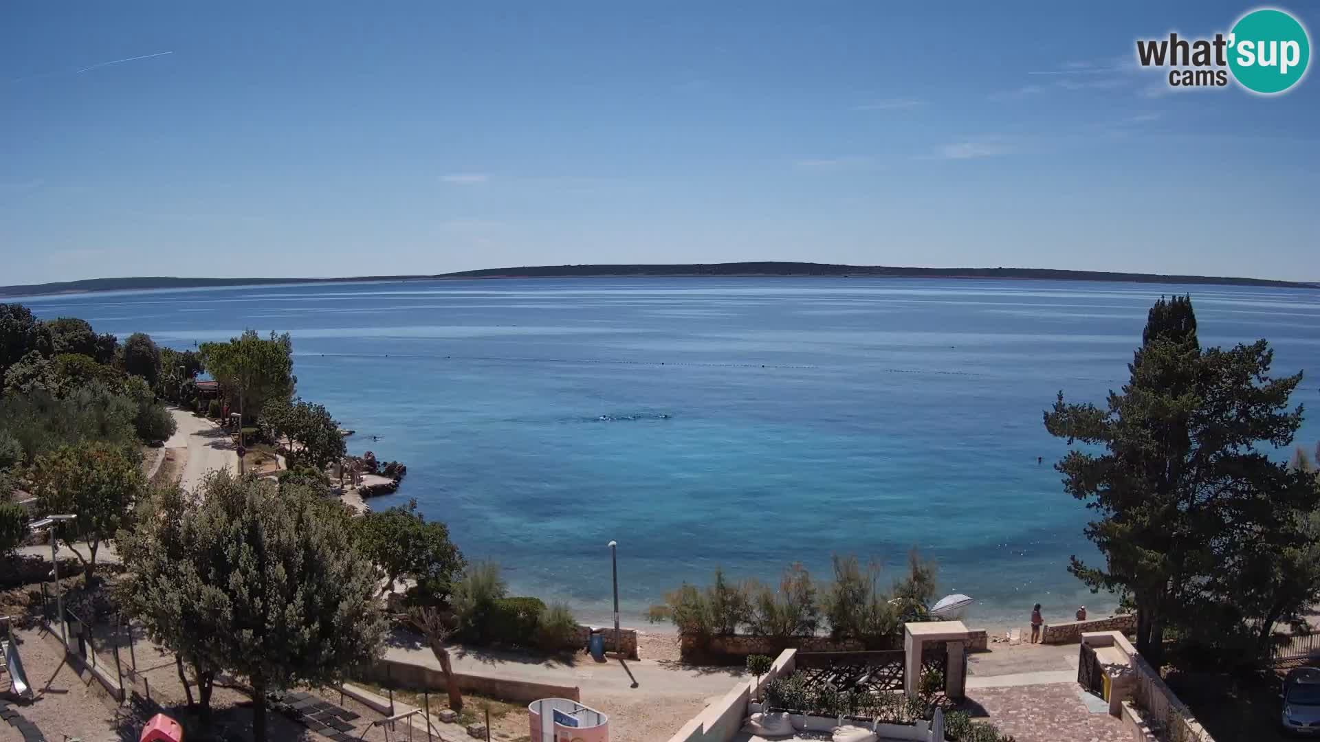 Webcam Plaža Male Mandre – Live View from Pag Island