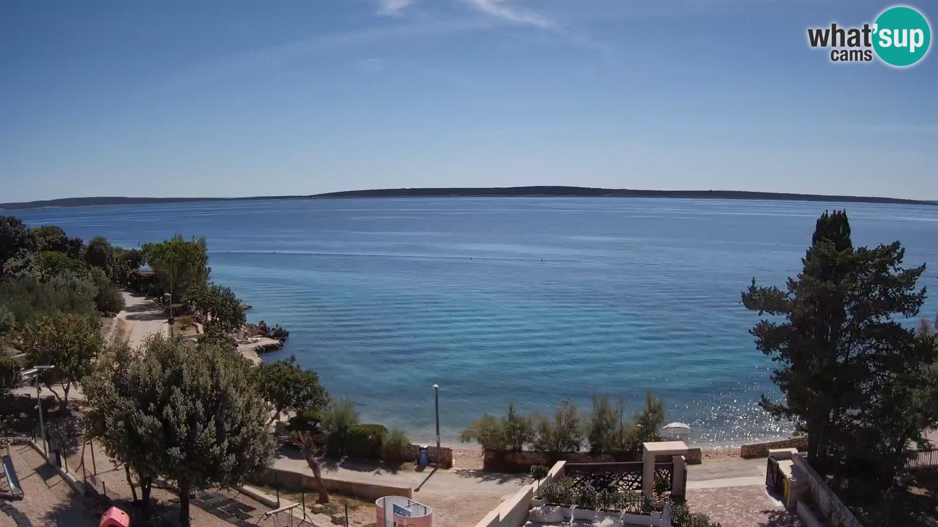 Webcam Strand Male Mandre – Liveblick von der Insel Pag