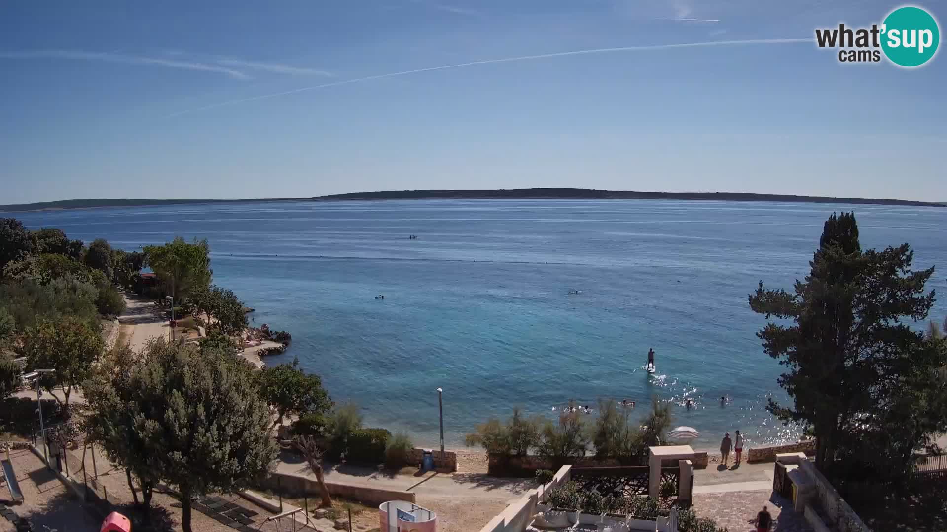 Webcam Strand Male Mandre – Liveblick von der Insel Pag