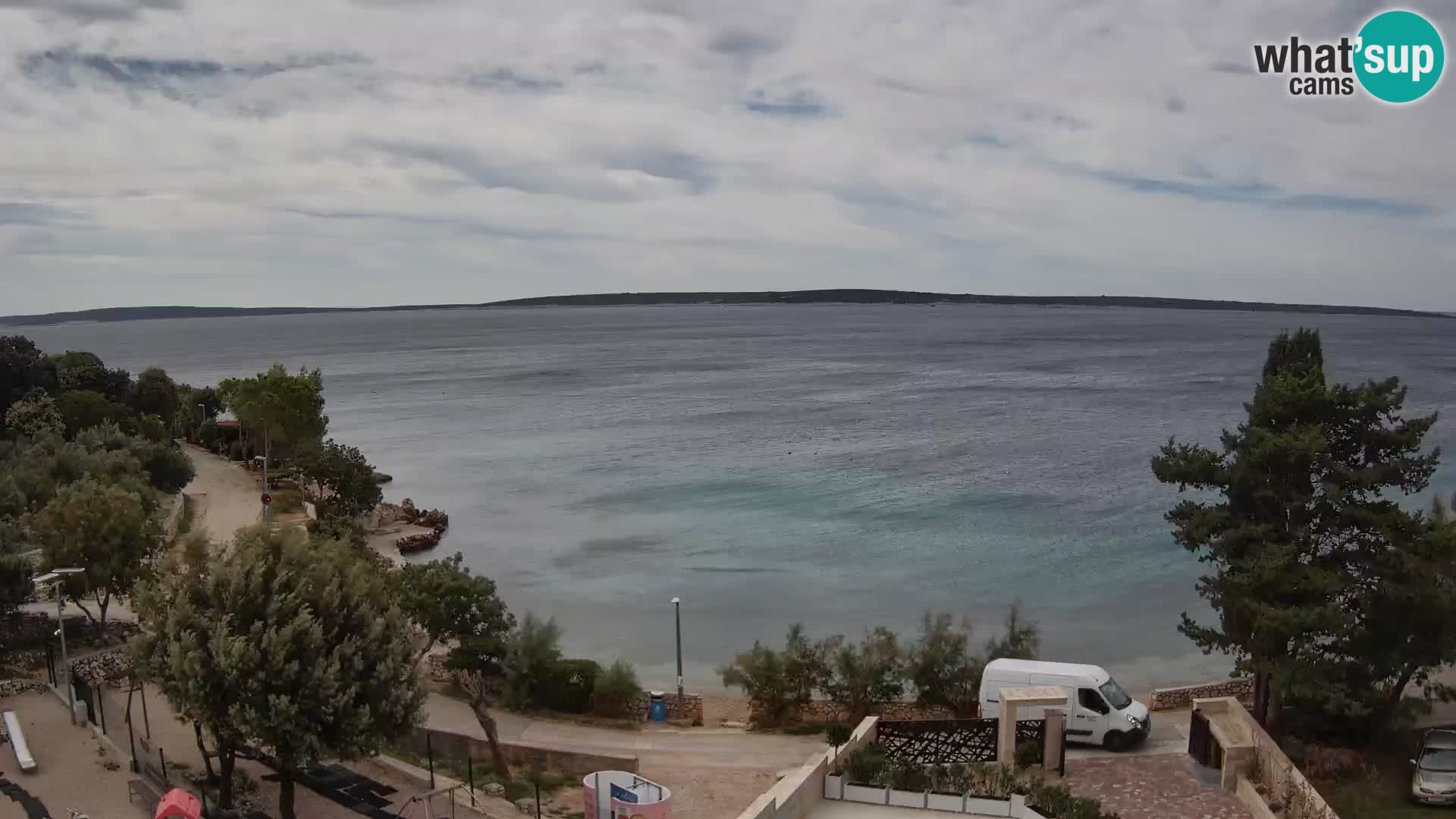 Webcam Plaža Male Mandre – Diretta dalla spiaggia sull’isola di Pag