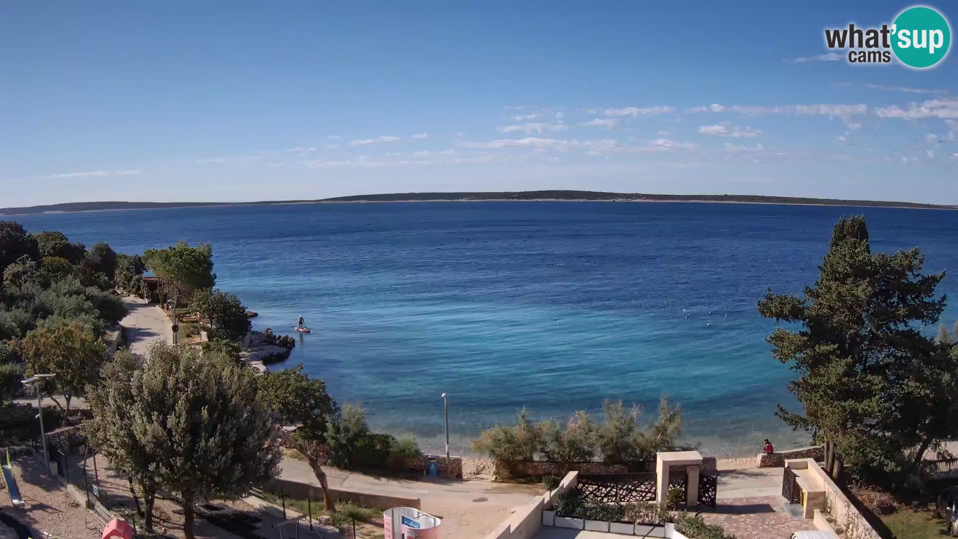 Webcam Plaža Male Mandre – Diretta dalla spiaggia sull’isola di Pag