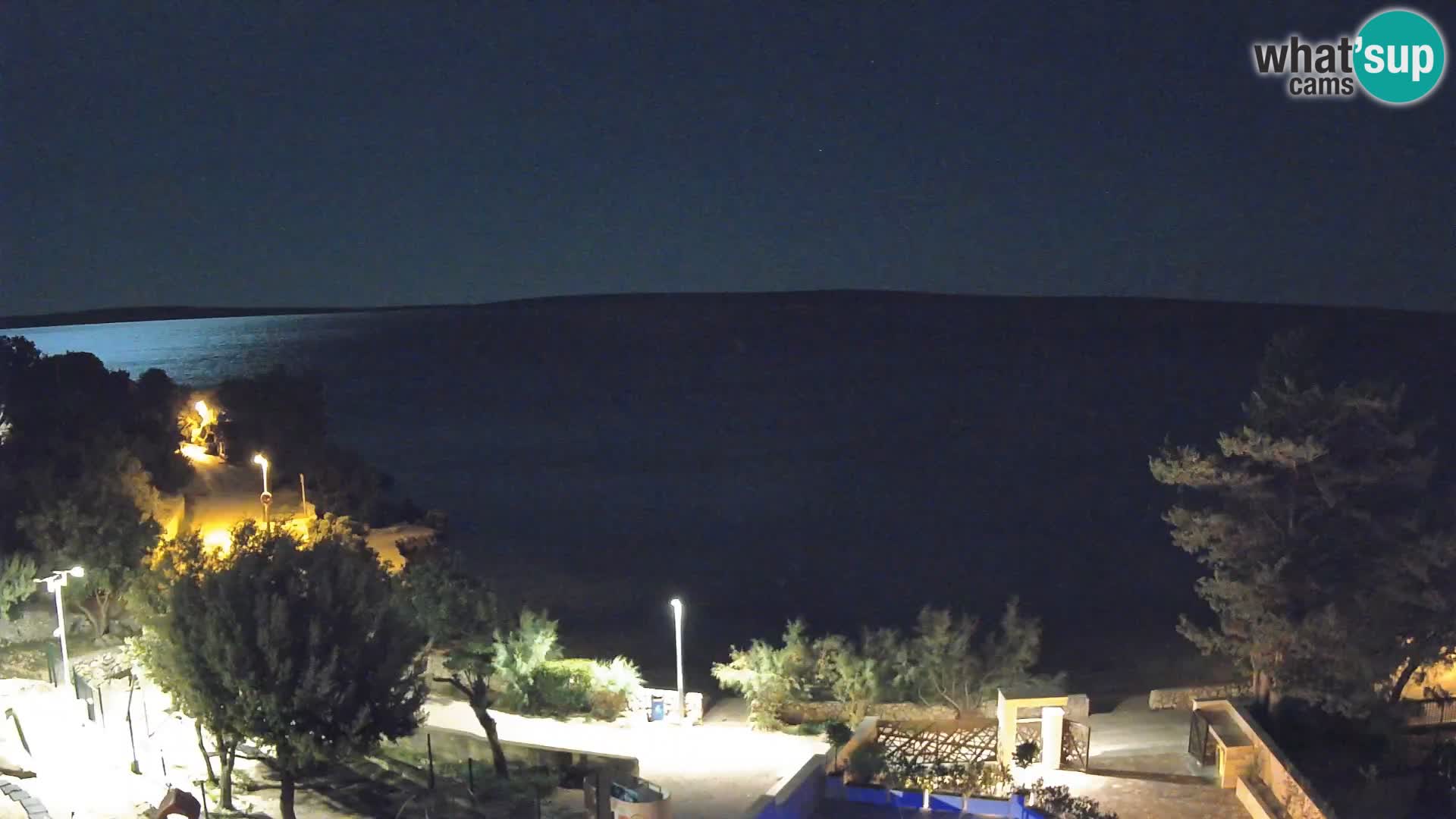 Webcam Plaža Male Mandre – Diretta dalla spiaggia sull’isola di Pag