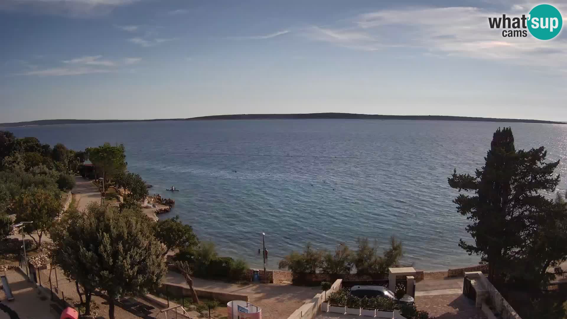 Webcam Plage Male Mandre – Vue en direct depuis l’île de Pag