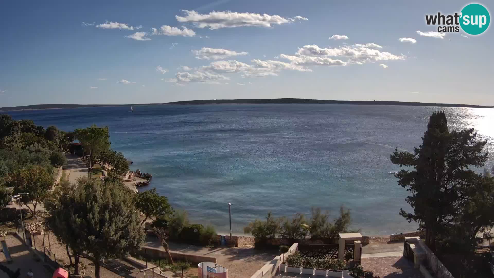 Webcam Strand Male Mandre – Liveblick von der Insel Pag