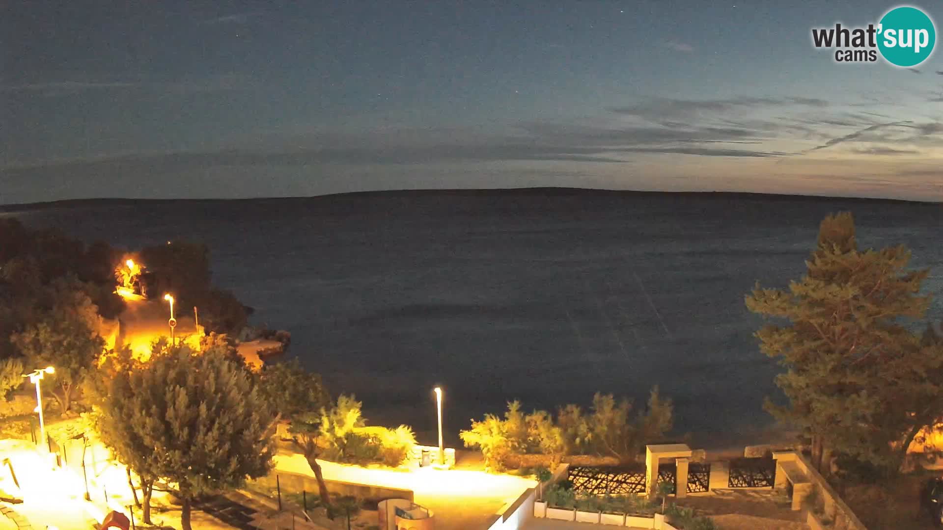 Webcam Strand Male Mandre – Liveblick von der Insel Pag