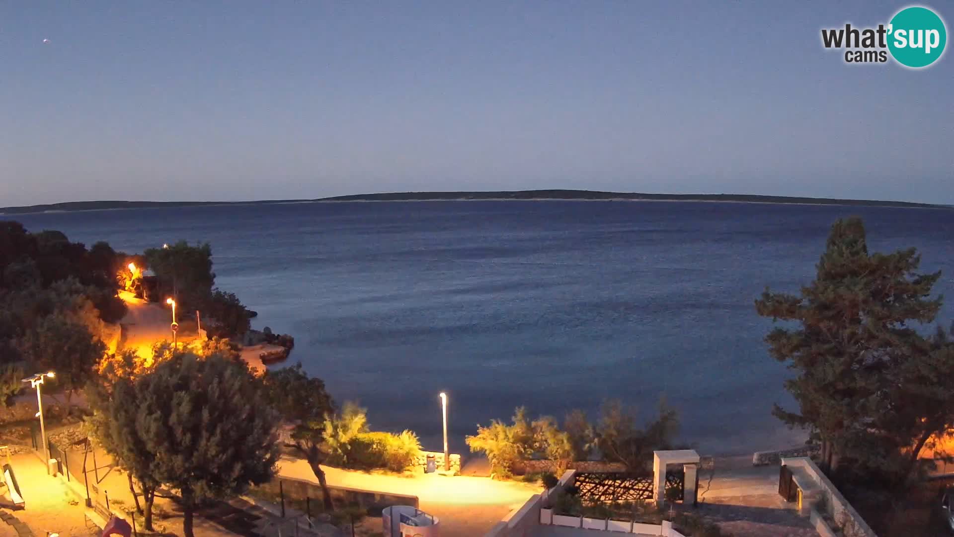 Webcam Strand Male Mandre – Liveblick von der Insel Pag