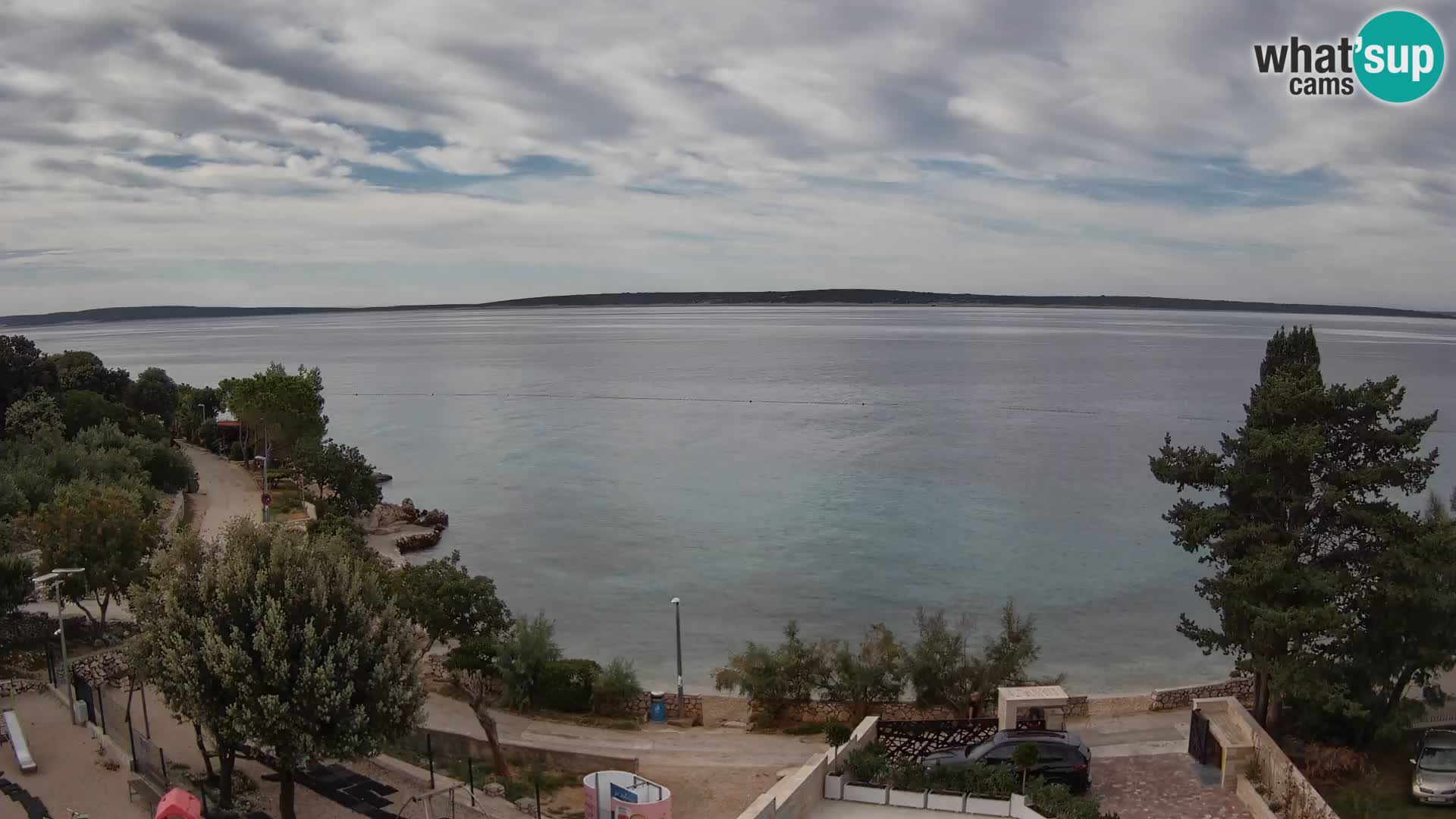 Webcam Strand Male Mandre – Liveblick von der Insel Pag