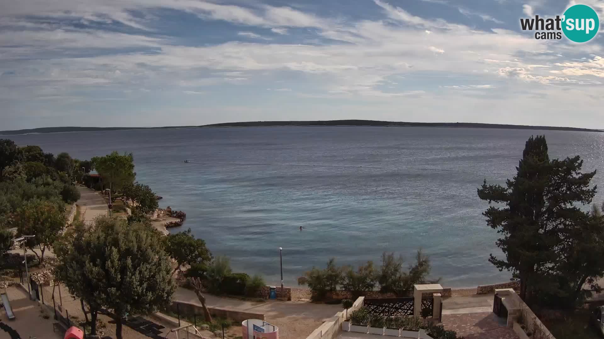Webcam Plaža Male Mandre – Live View from Pag Island