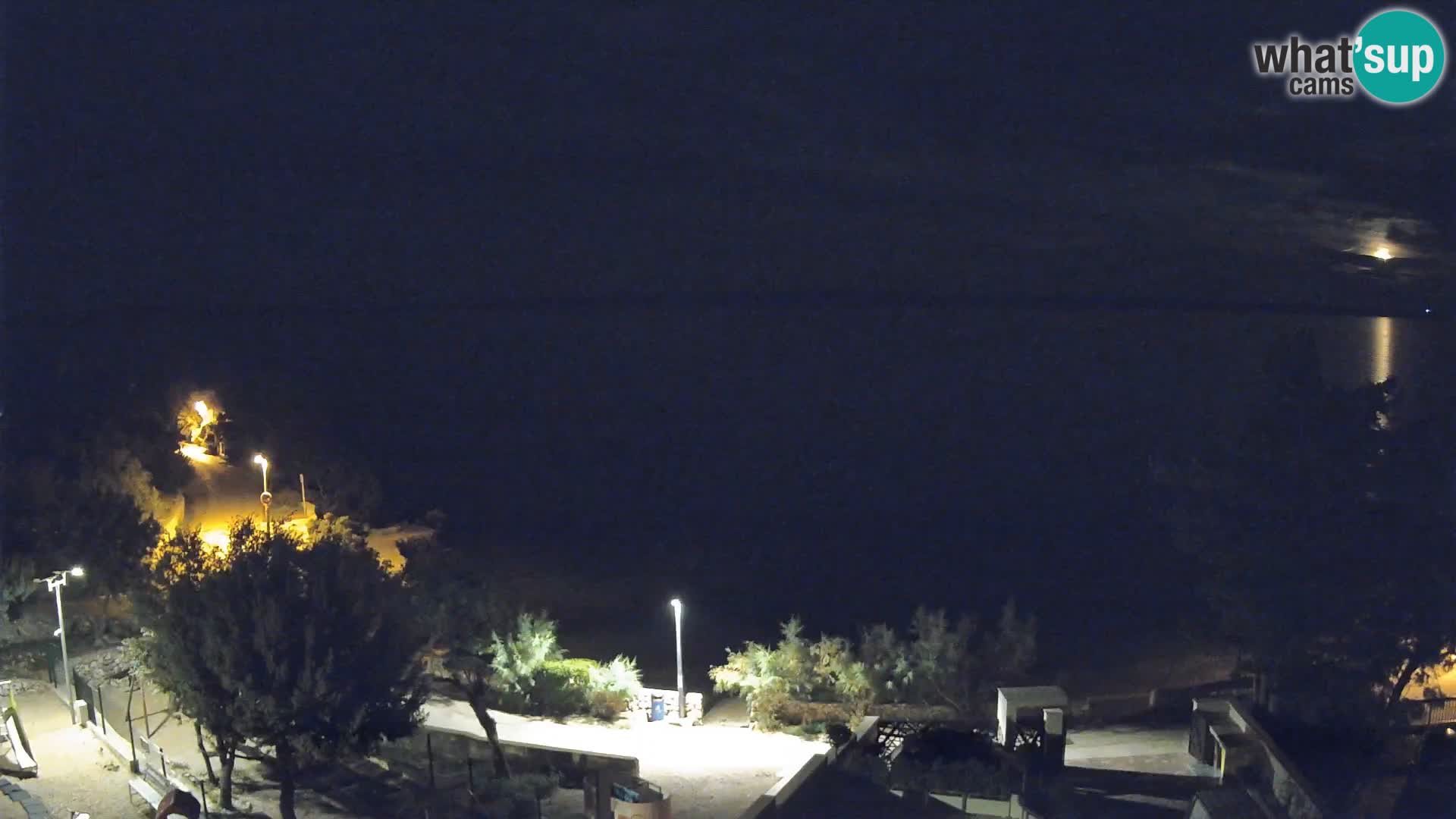 Webcam Plage Male Mandre – Vue en direct depuis l’île de Pag