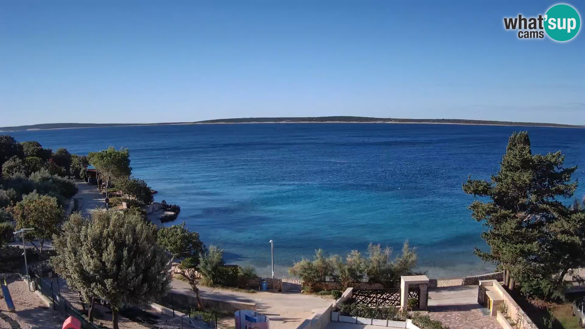 Webcam Plaža Male Mandre – Live View from Pag Island