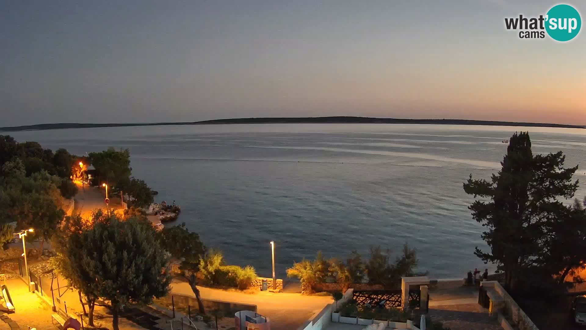 Webcam Plage Male Mandre – Vue en direct depuis l’île de Pag