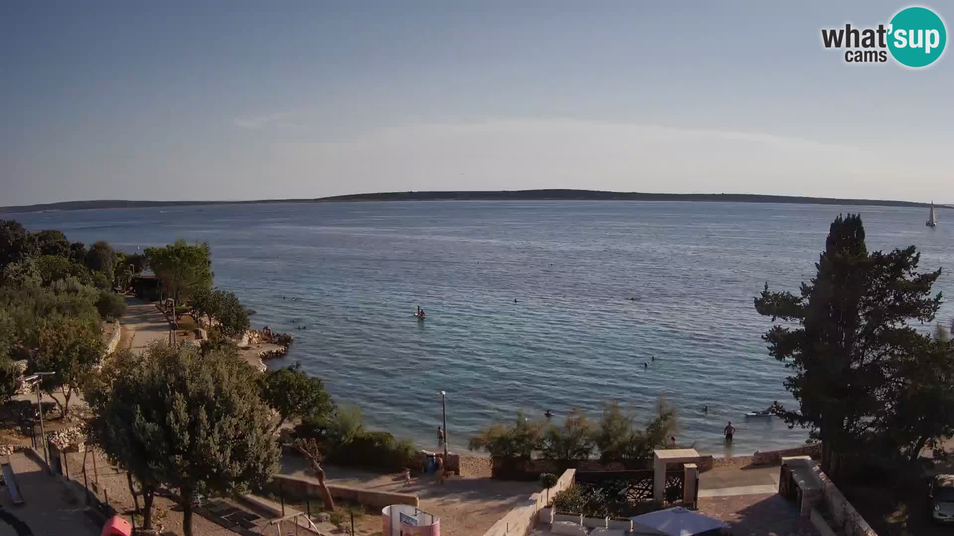 Webcam Plage Male Mandre – Vue en direct depuis l’île de Pag
