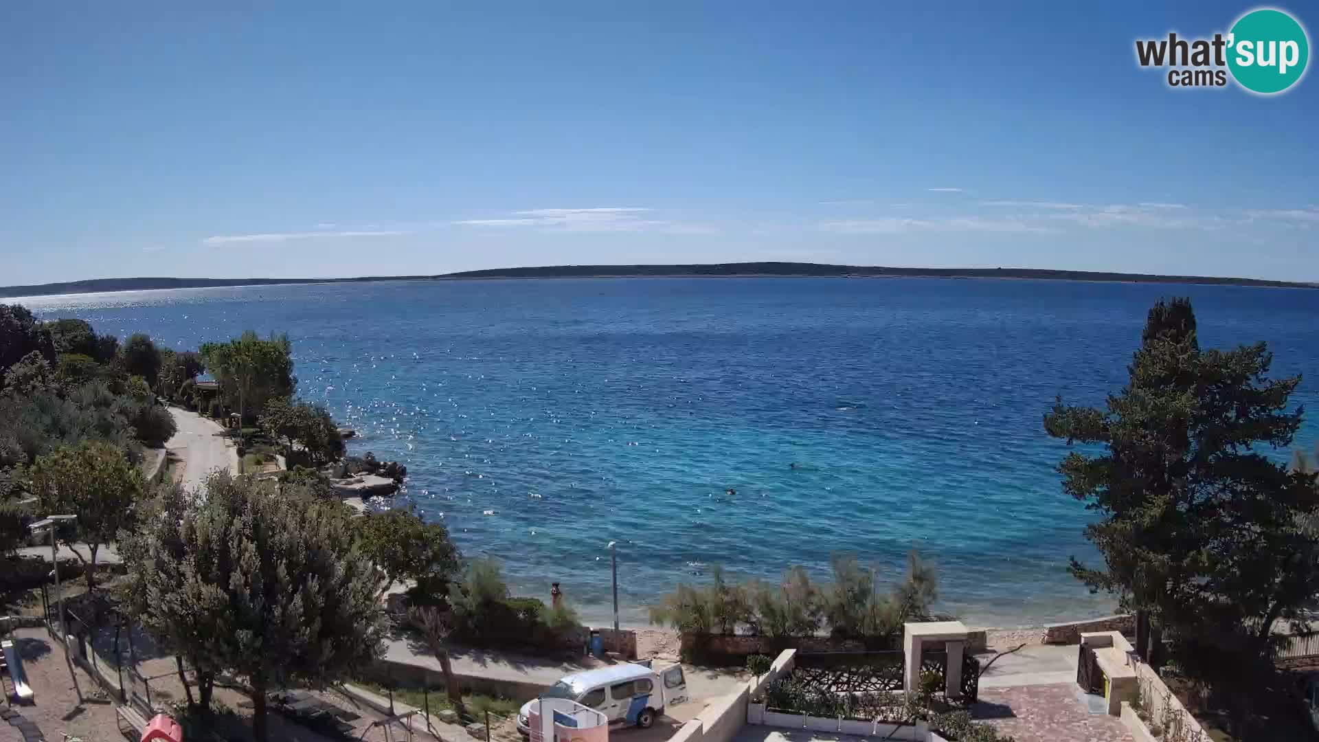 Webcam Plaža Male Mandre – Live View from Pag Island
