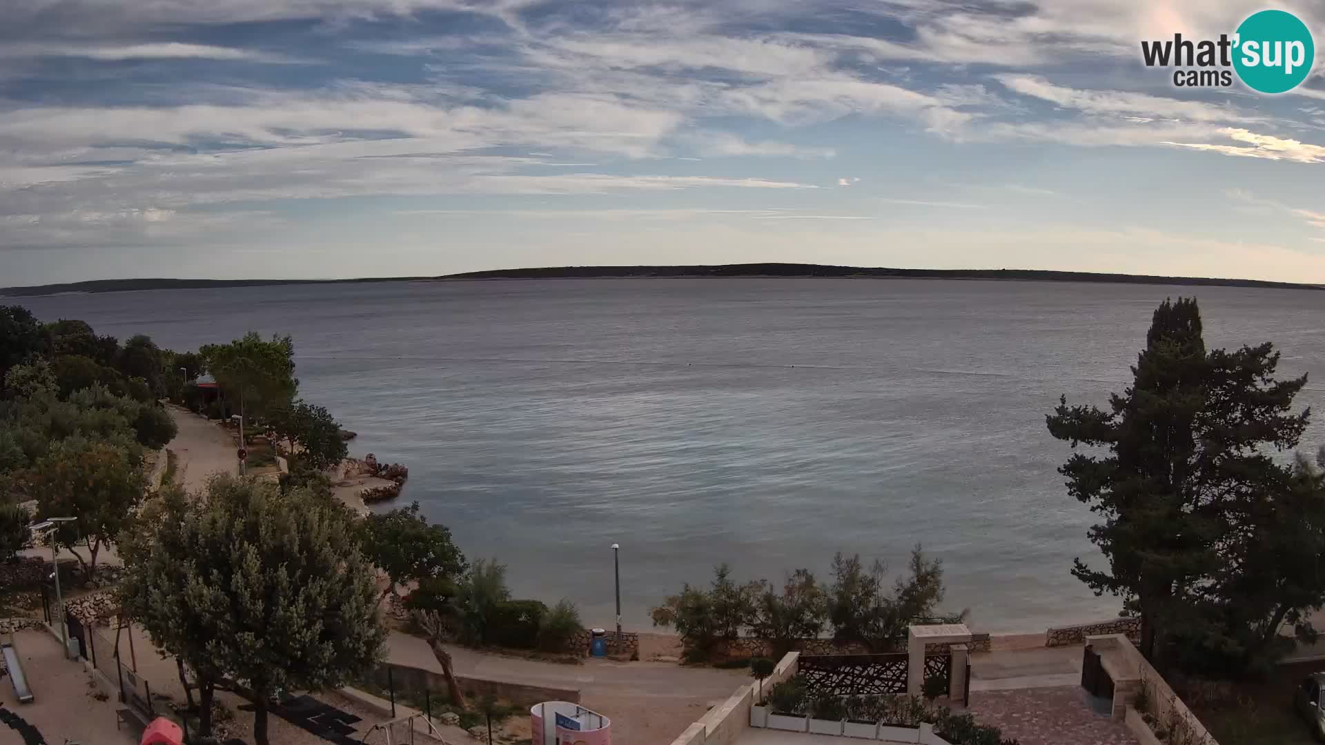 Webcam Plage Male Mandre – Vue en direct depuis l’île de Pag