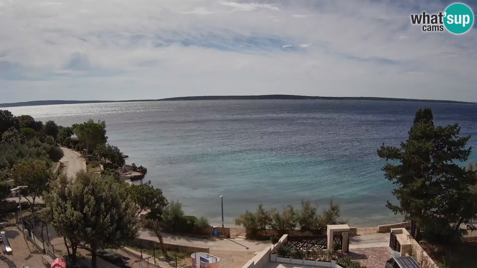 Webcam Plaža Male Mandre – Live View from Pag Island