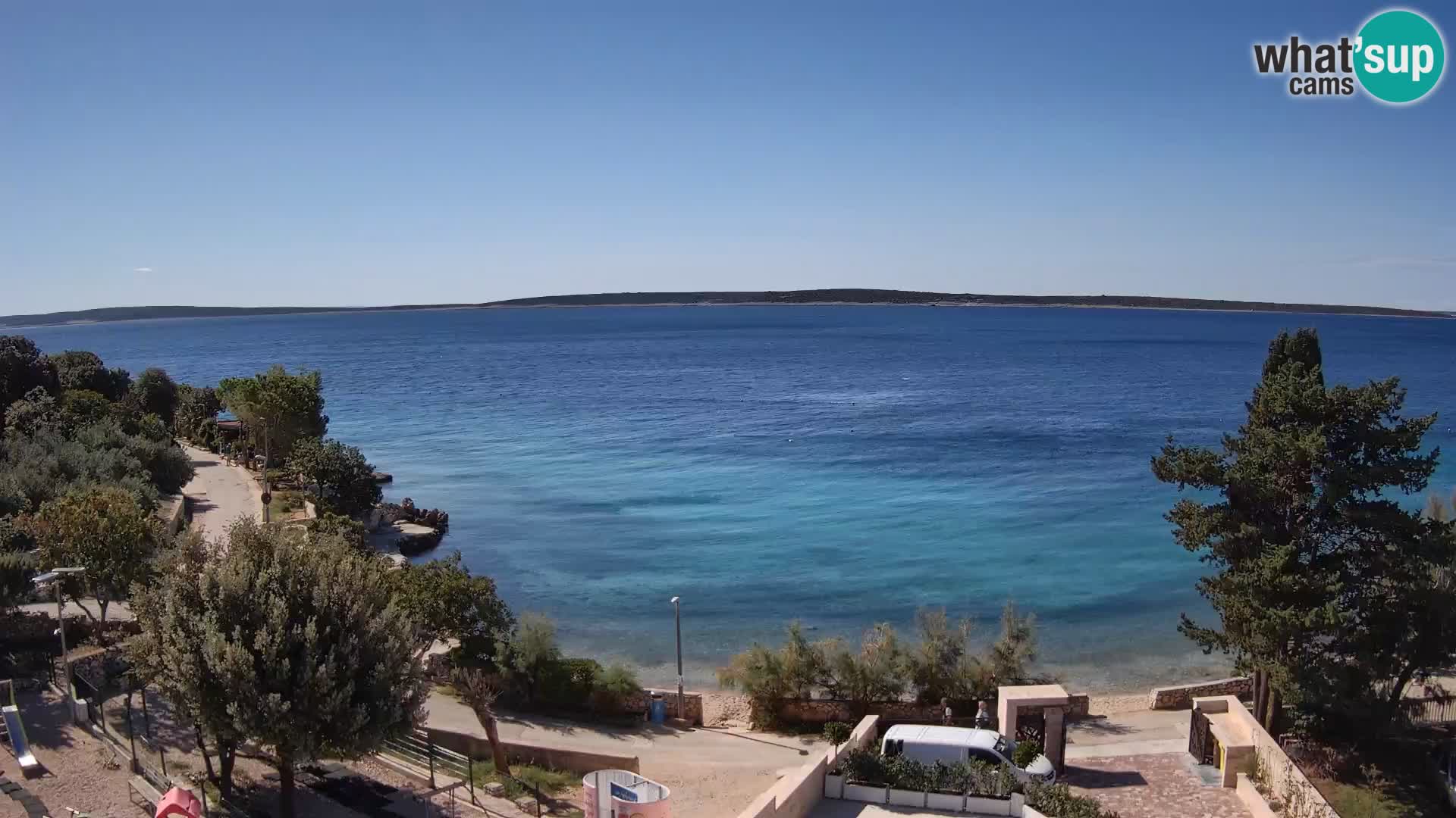 Webcam Plaža Male Mandre – Live View from Pag Island