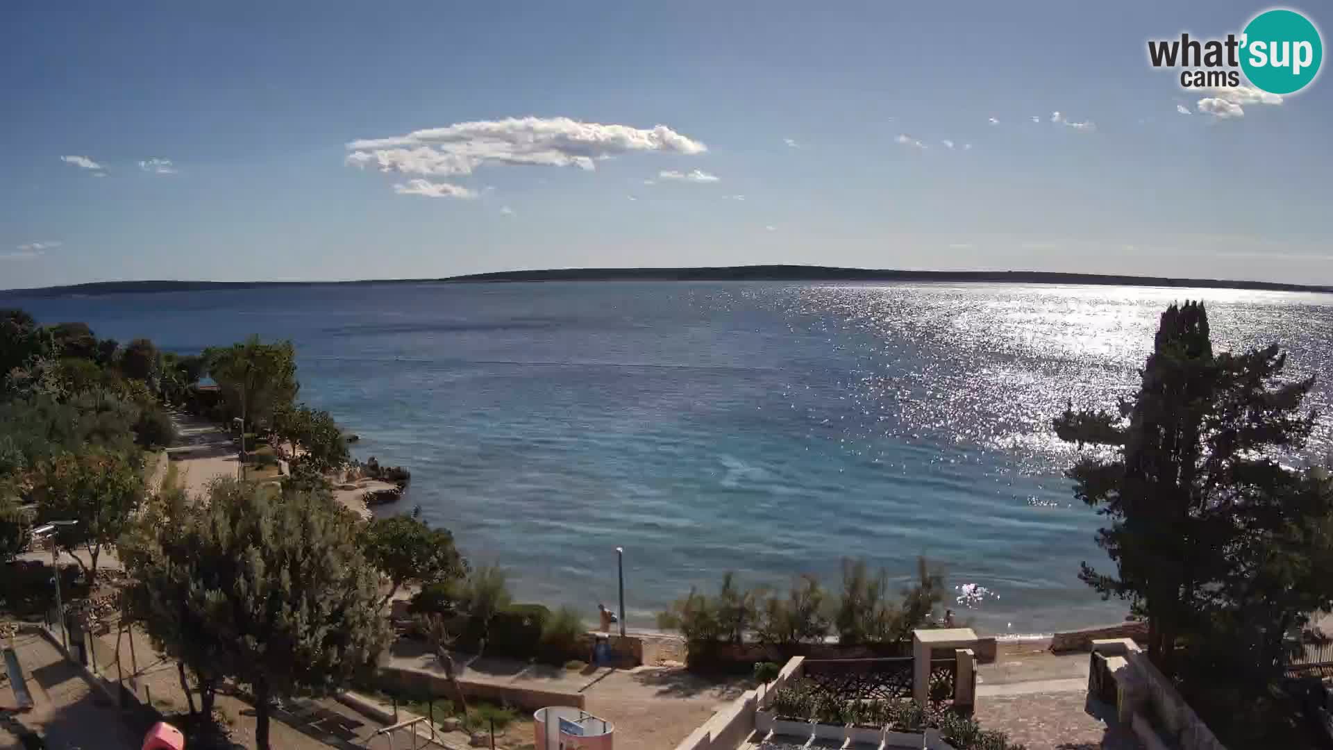 Webcam Plaža Male Mandre – Diretta dalla spiaggia sull’isola di Pag