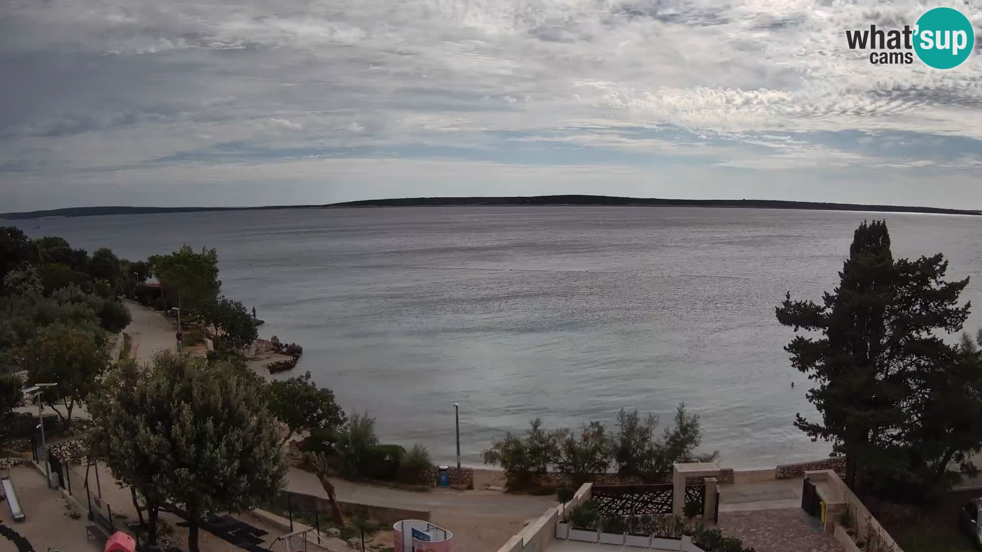Webcam Plage Male Mandre – Vue en direct depuis l’île de Pag
