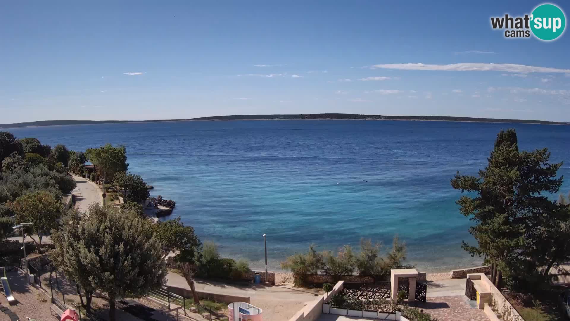 Webcam Plaža Male Mandre – Live View from Pag Island