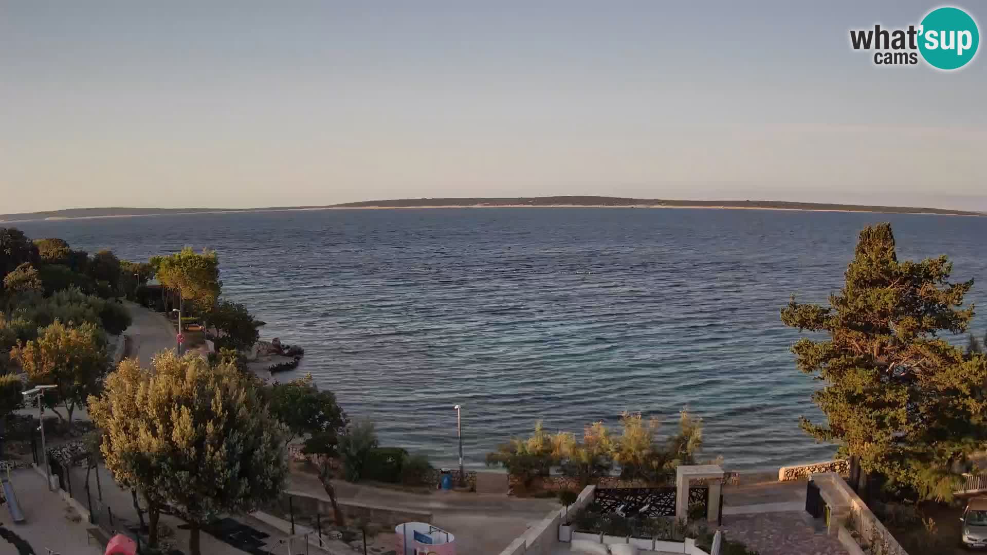 Webcam Plaža Male Mandre – Diretta dalla spiaggia sull’isola di Pag