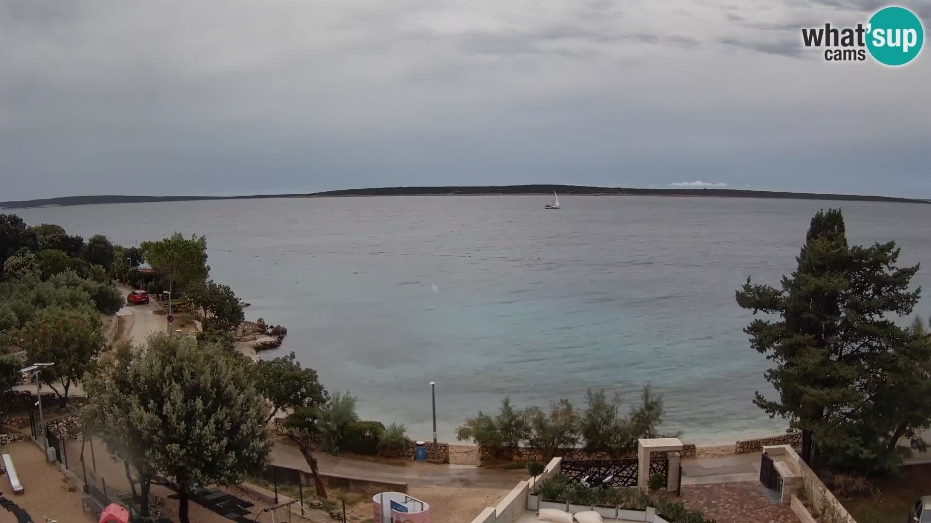 Webcam Strand Male Mandre – Liveblick von der Insel Pag