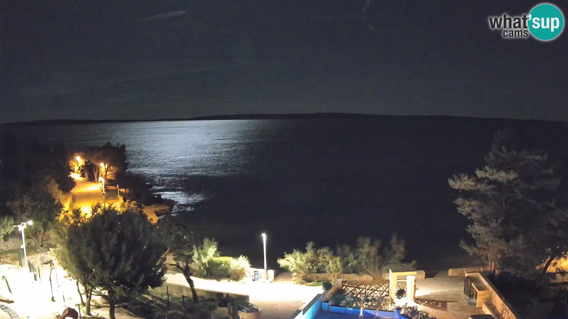 Webcam Plaža Male Mandre – Diretta dalla spiaggia sull’isola di Pag