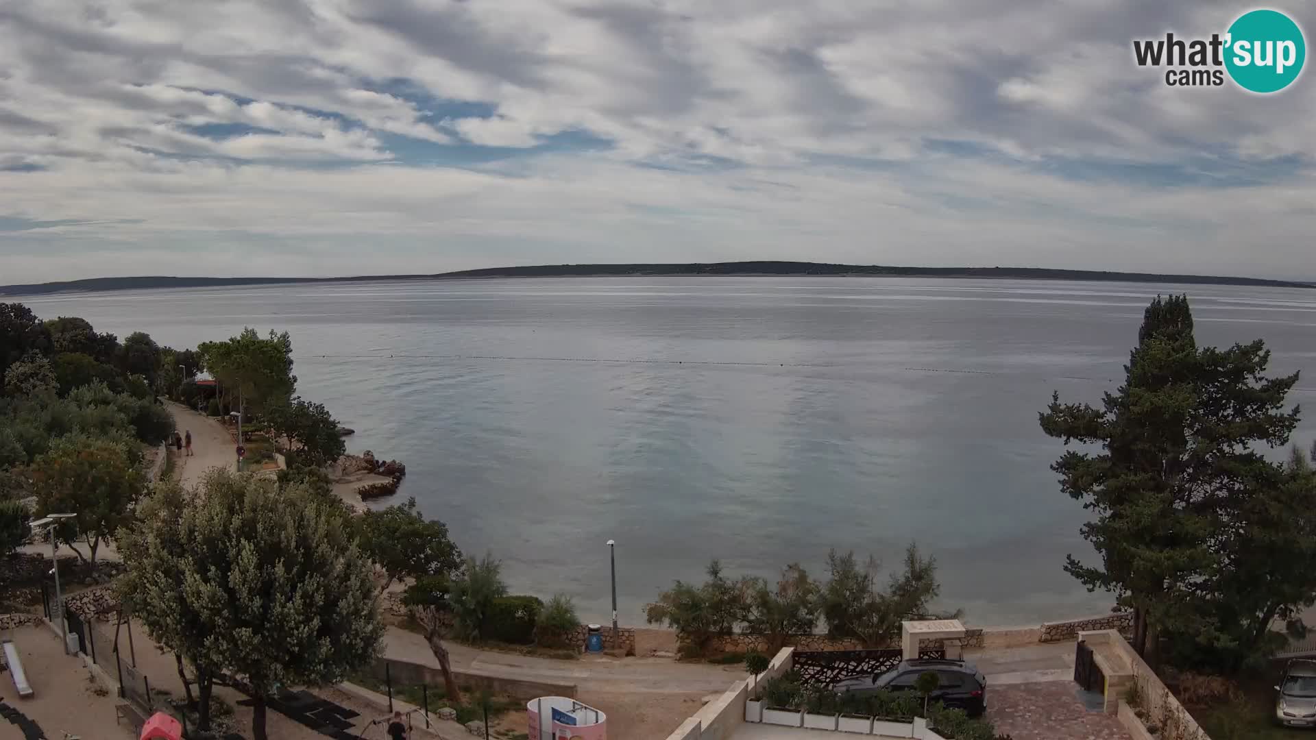 Webcam Strand Male Mandre – Liveblick von der Insel Pag