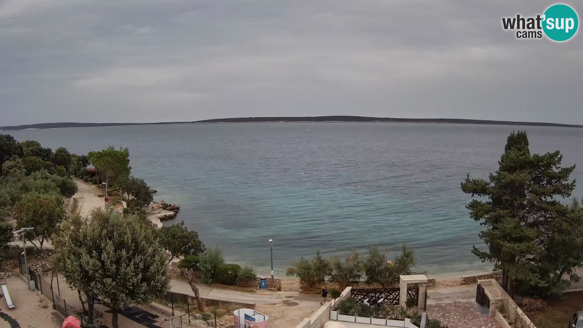 Webcam Plage Male Mandre – Vue en direct depuis l’île de Pag
