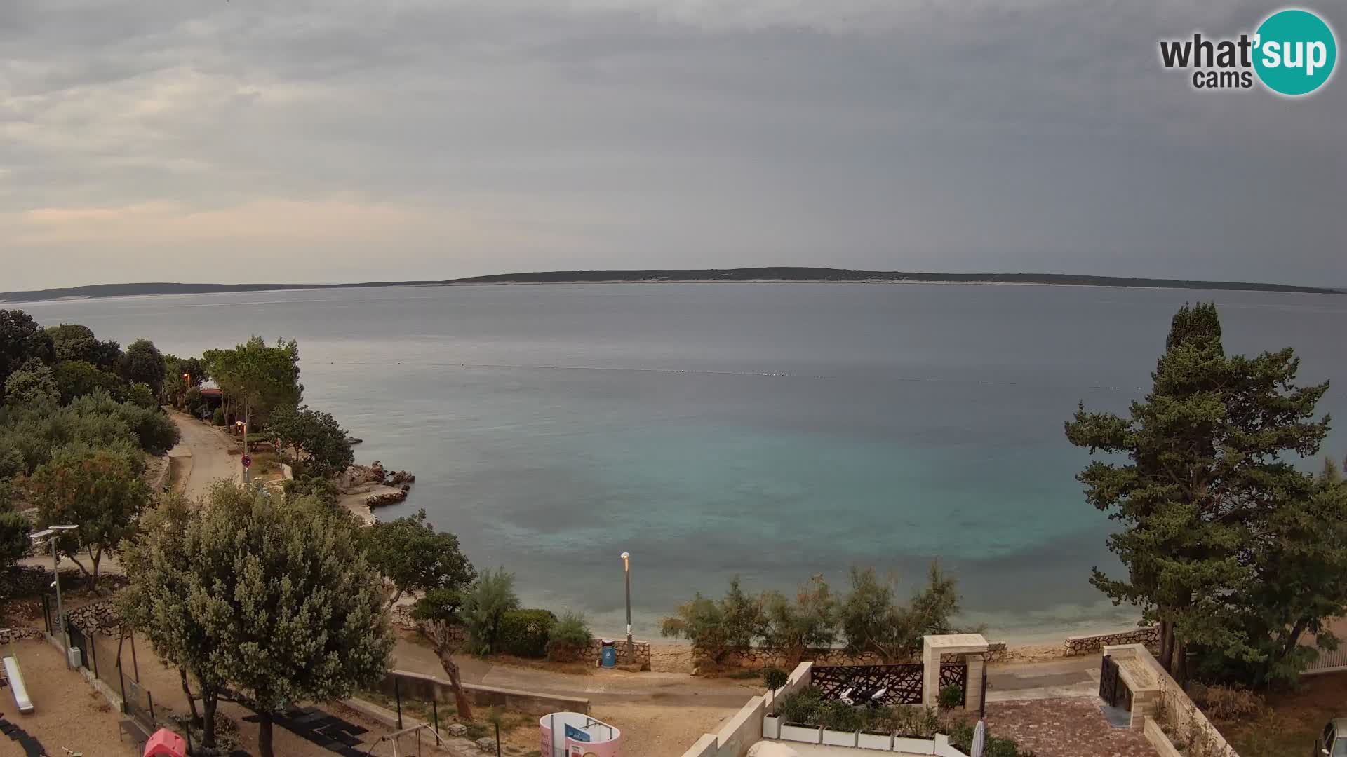Webcam Plage Male Mandre – Vue en direct depuis l’île de Pag