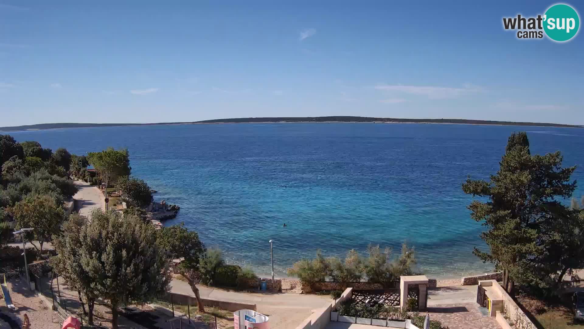 Webcam Plaža Male Mandre – Live View from Pag Island