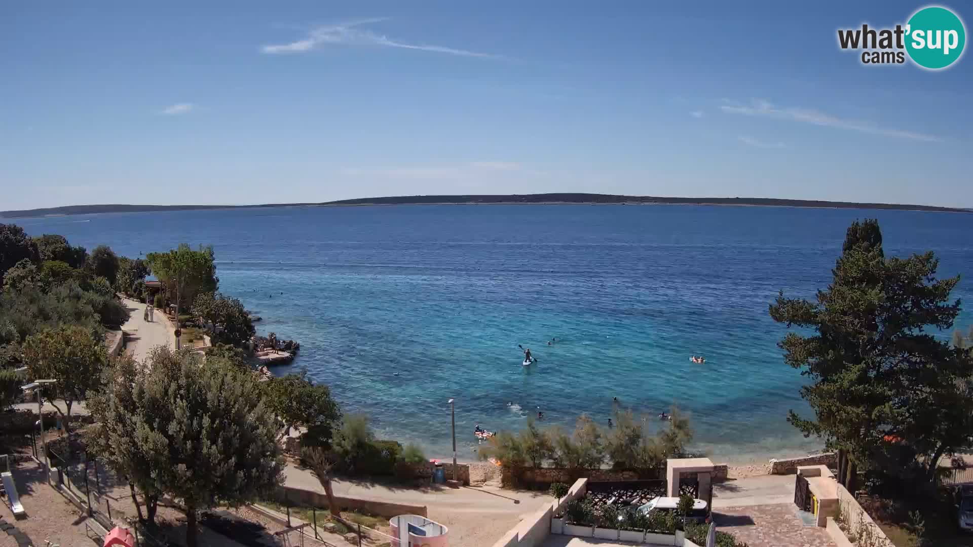 Webcam Plaža Male Mandre – Live View from Pag Island