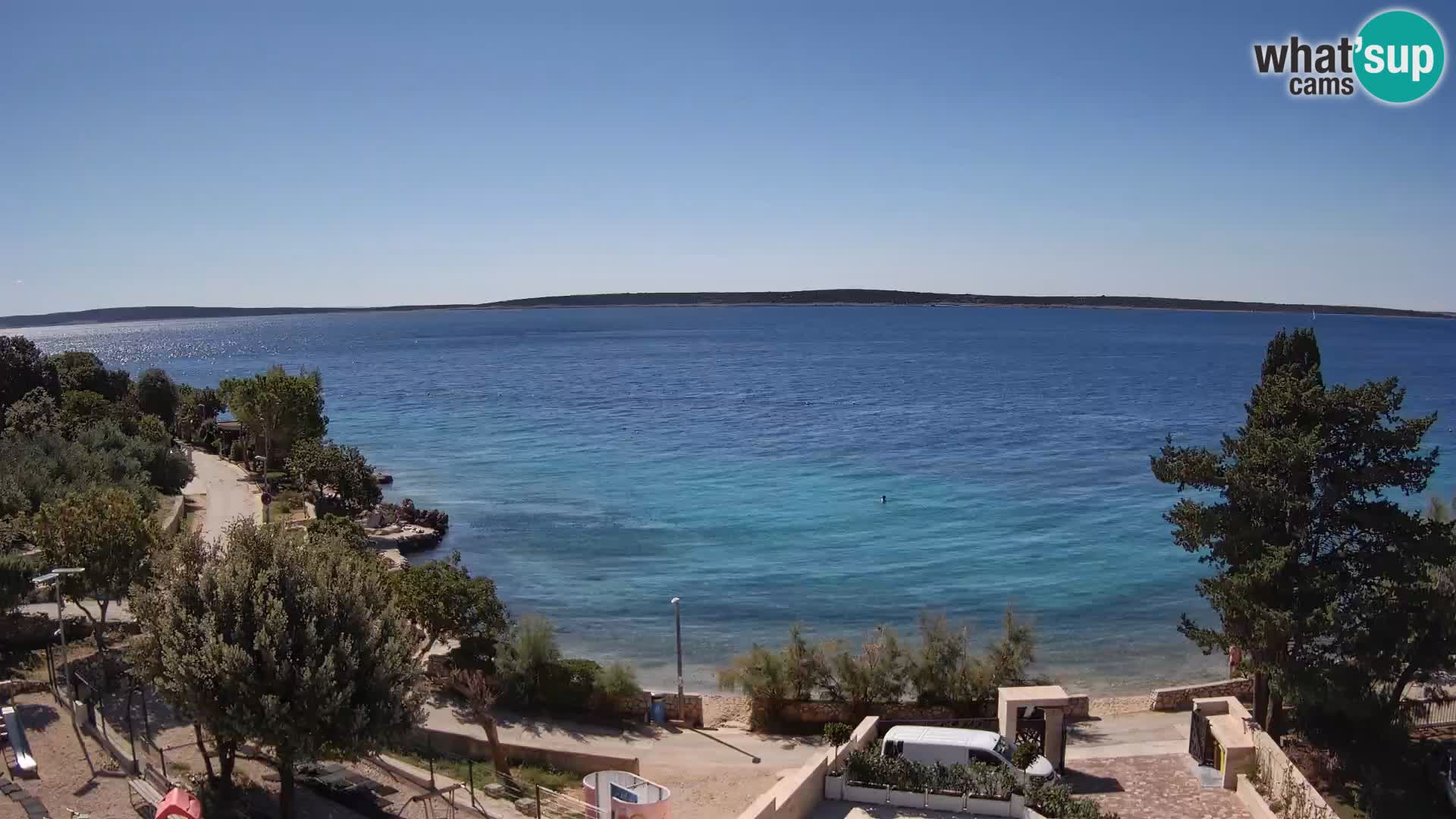 Webcam Plaža Male Mandre – Diretta dalla spiaggia sull’isola di Pag
