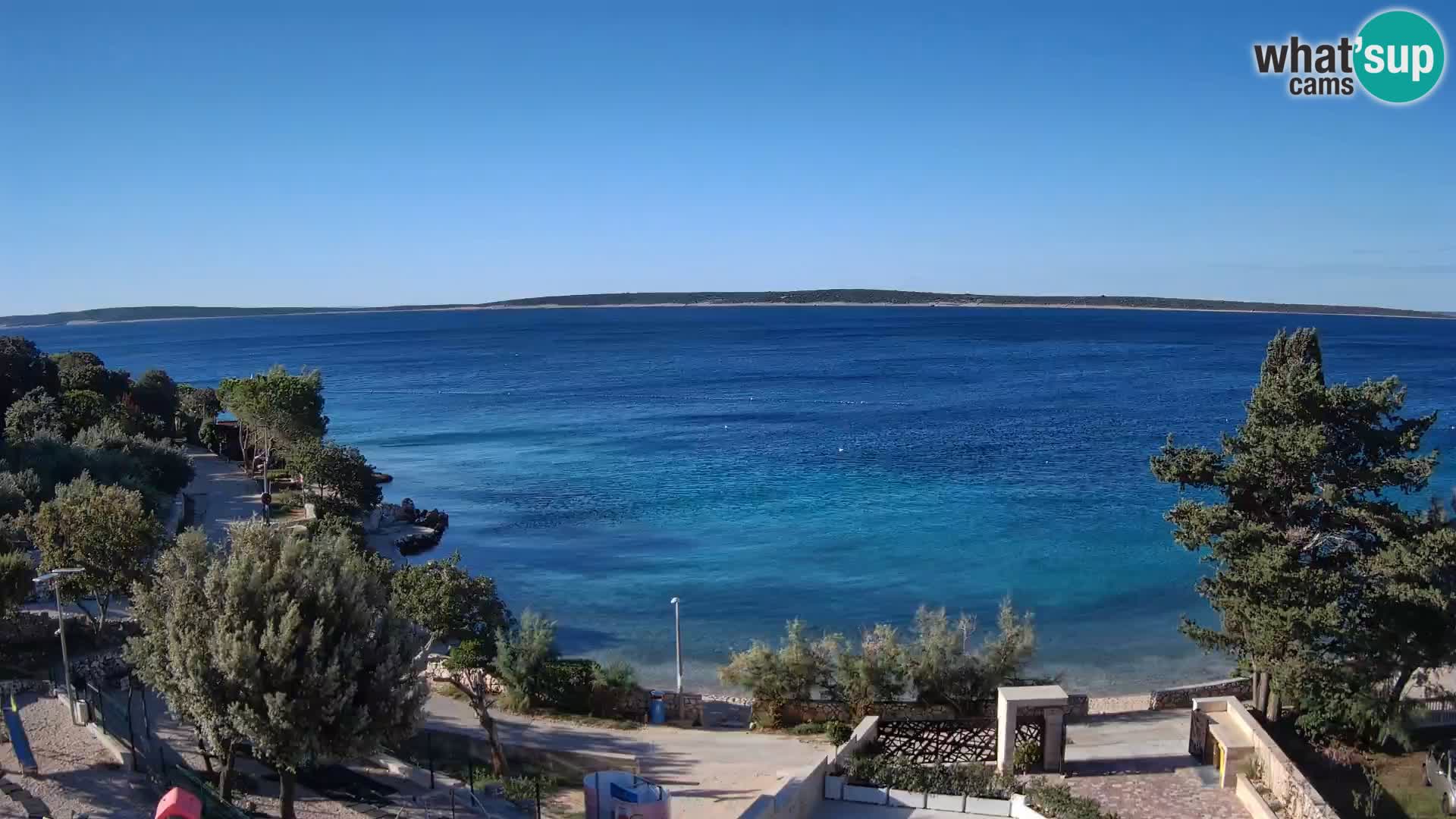 Webcam Plaža Male Mandre – Diretta dalla spiaggia sull’isola di Pag
