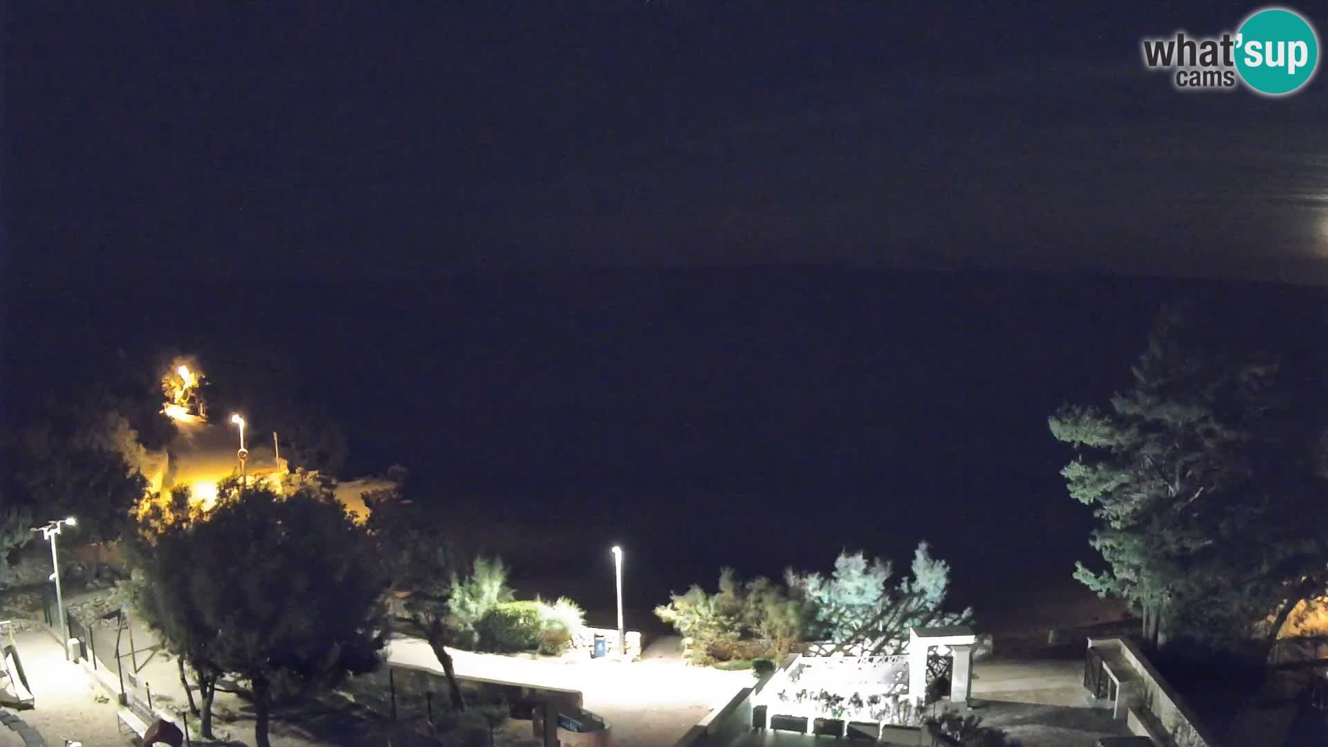 Spletna kamera Plaža Male Mandre – Pogled v živo z otoka Pag