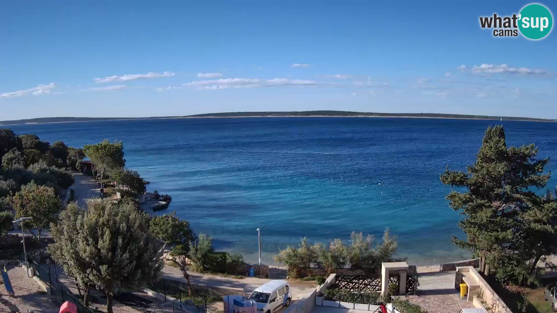 Webcam Strand Male Mandre – Liveblick von der Insel Pag