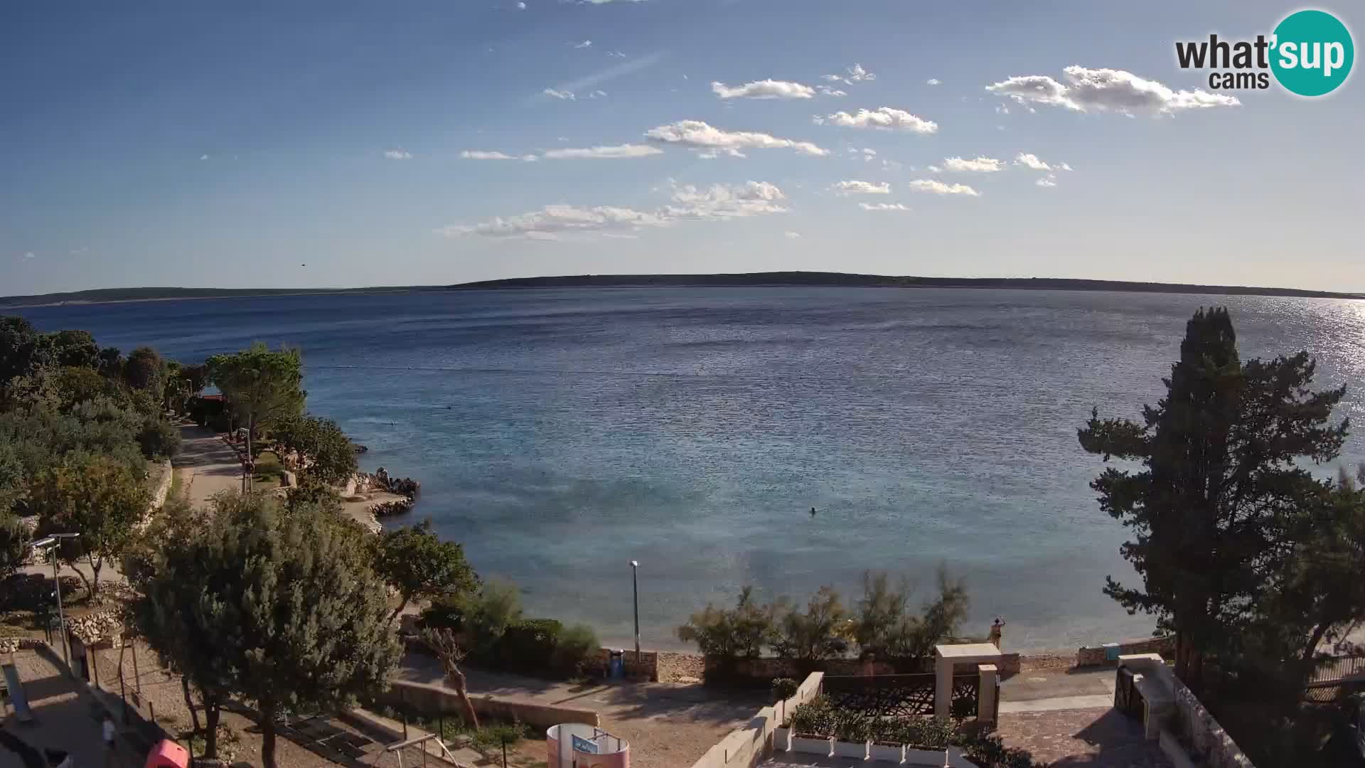 Webcam Plaža Male Mandre – Live View from Pag Island