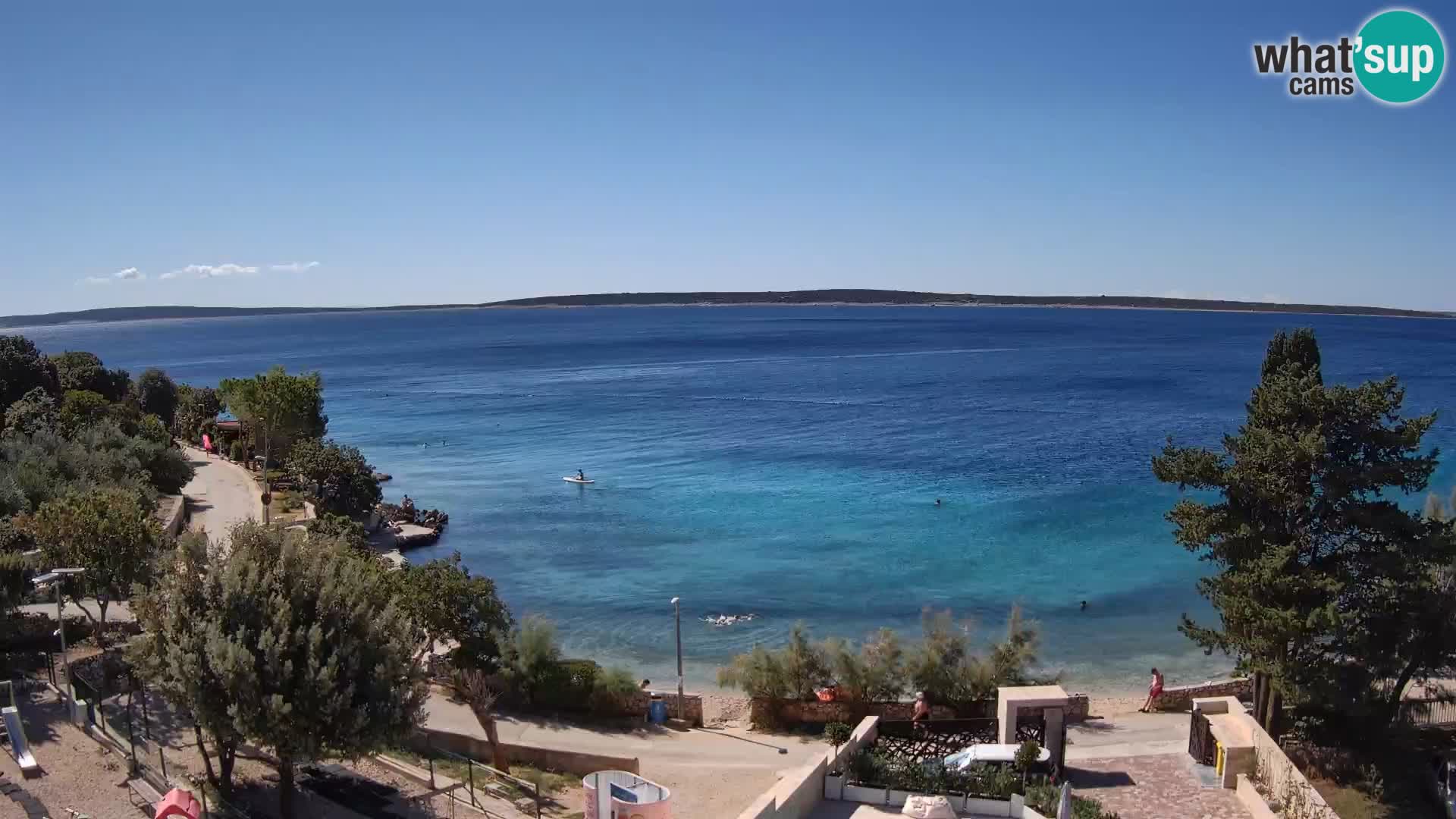 Webcam Strand Male Mandre – Liveblick von der Insel Pag