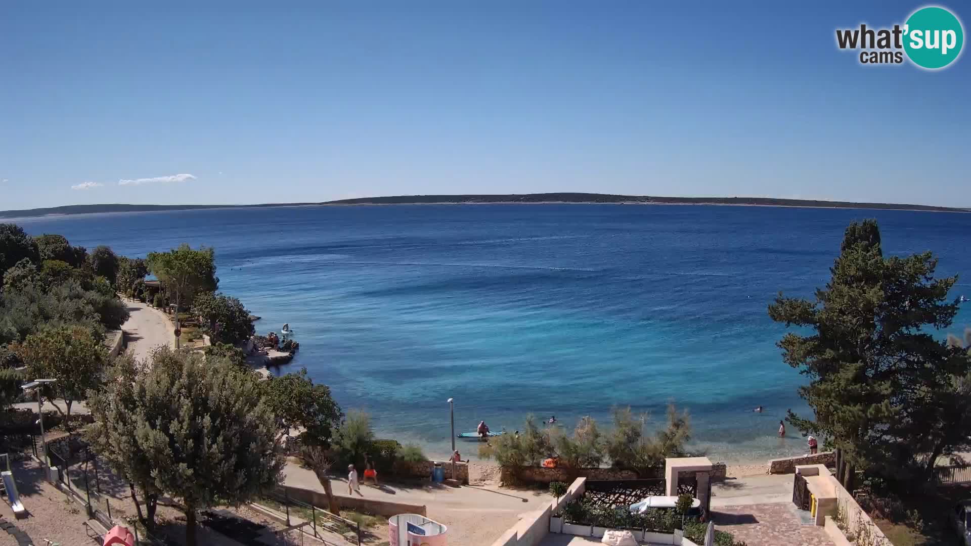Webcam Strand Male Mandre – Liveblick von der Insel Pag