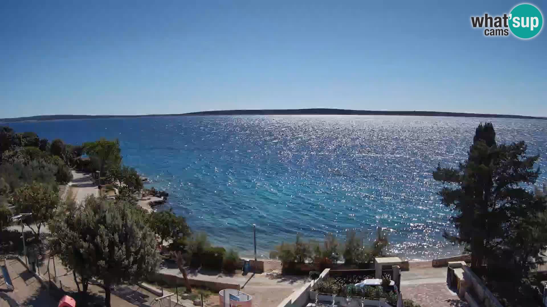 Webcam Strand Male Mandre – Liveblick von der Insel Pag