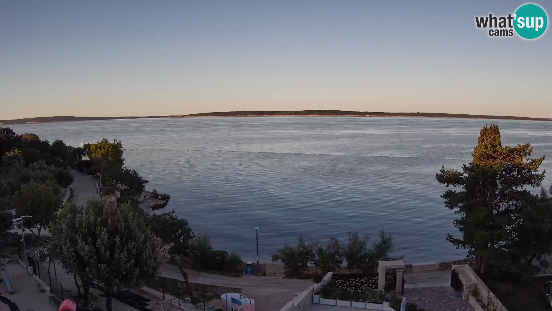 Webcam Plage Male Mandre – Vue en direct depuis l’île de Pag