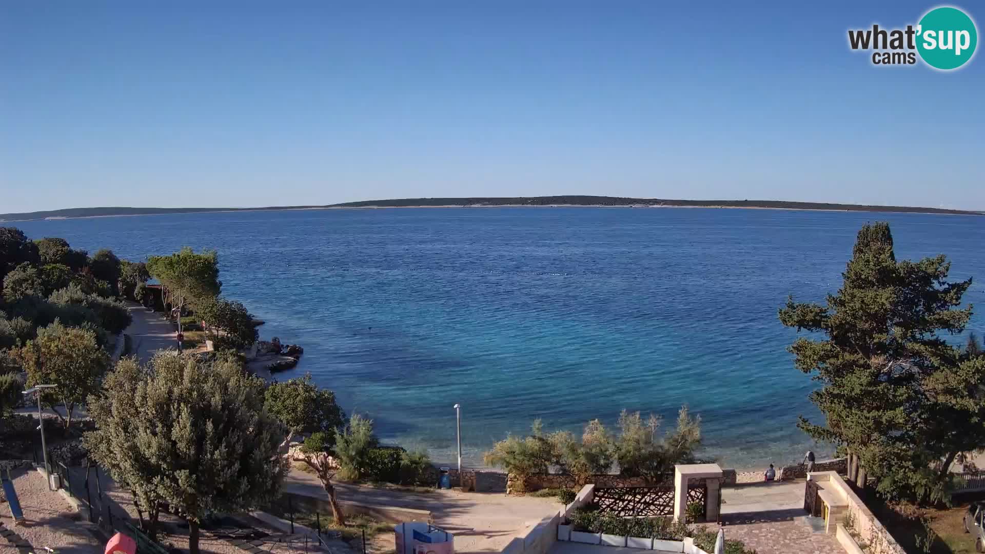 Webcam Plaža Male Mandre – Live View from Pag Island