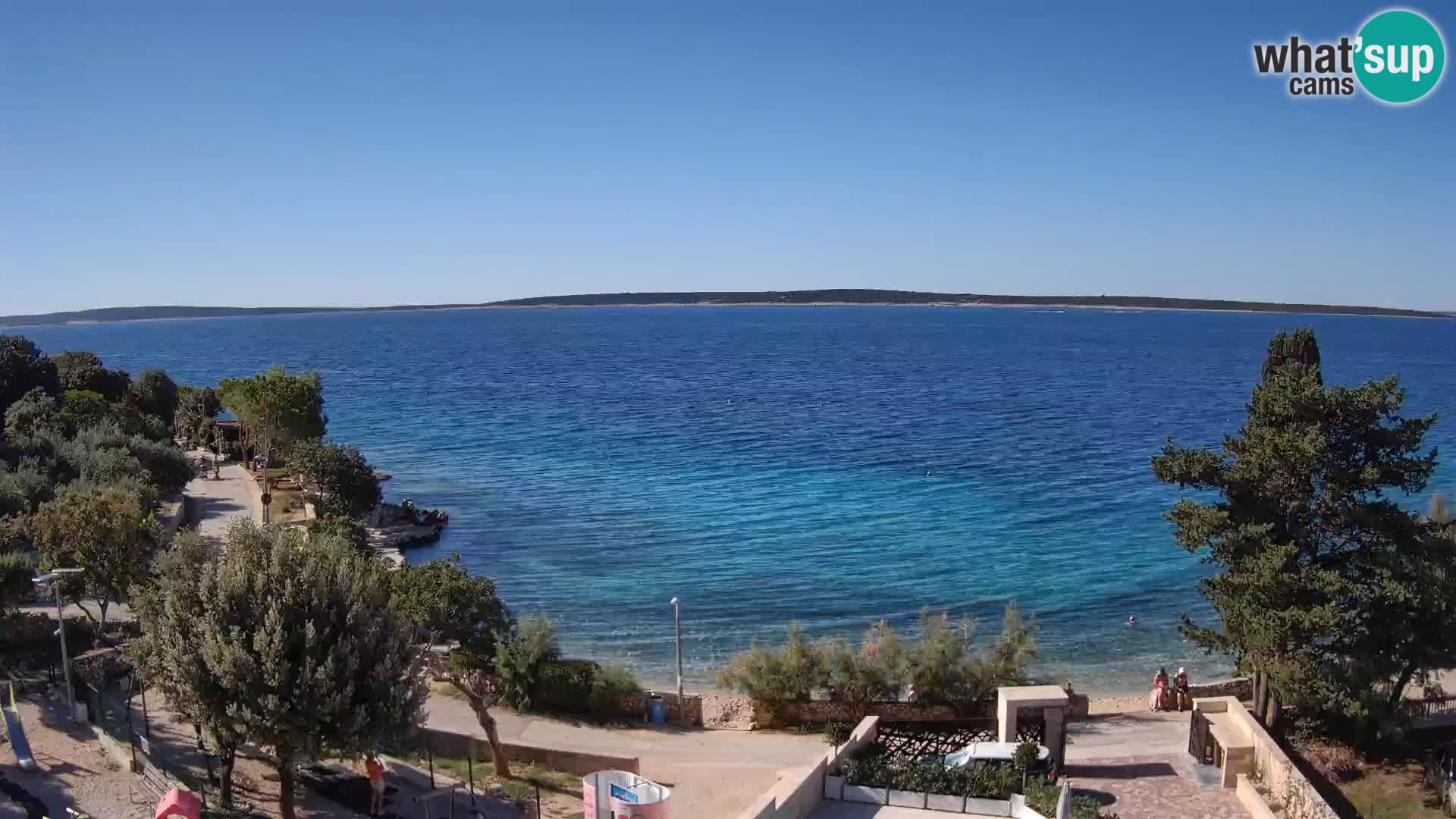 Webcam Plaža Male Mandre – Live View from Pag Island