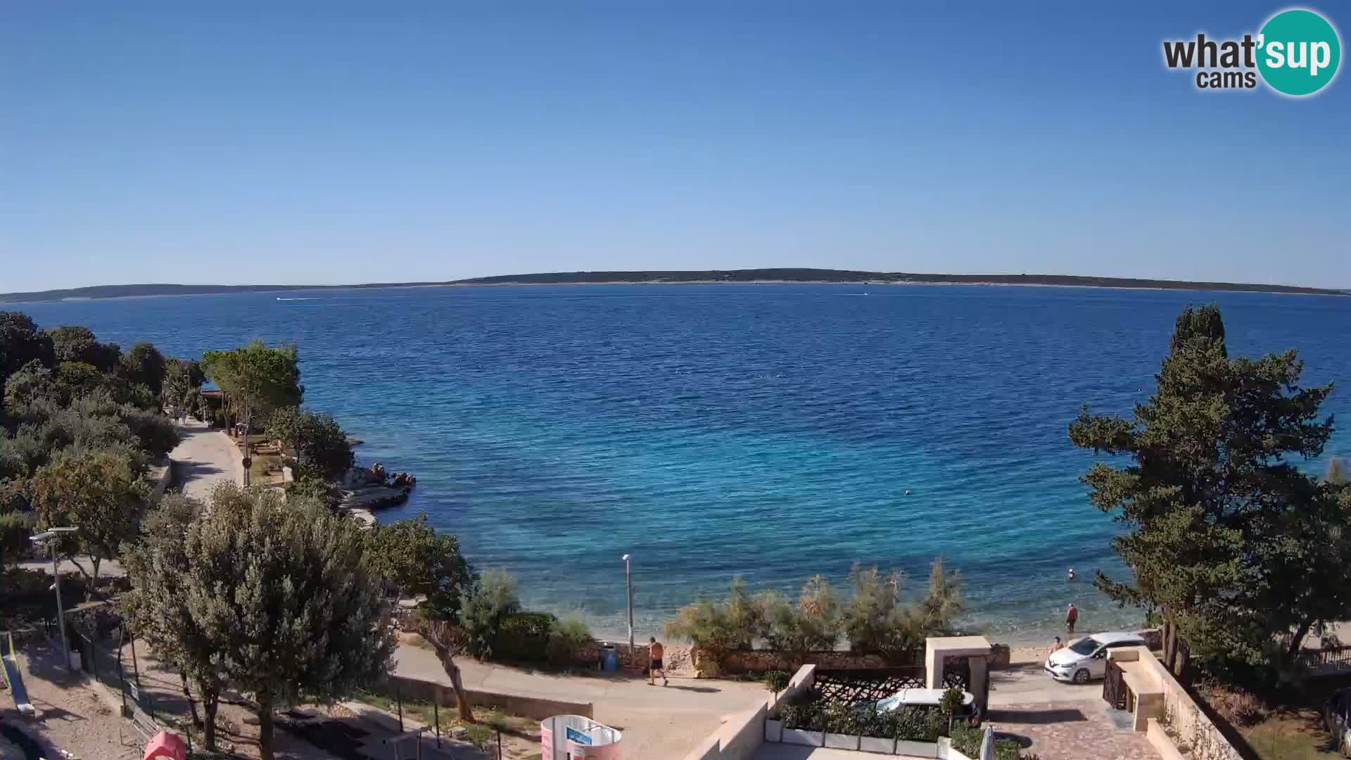 Webcam Plaža Male Mandre – Live View from Pag Island