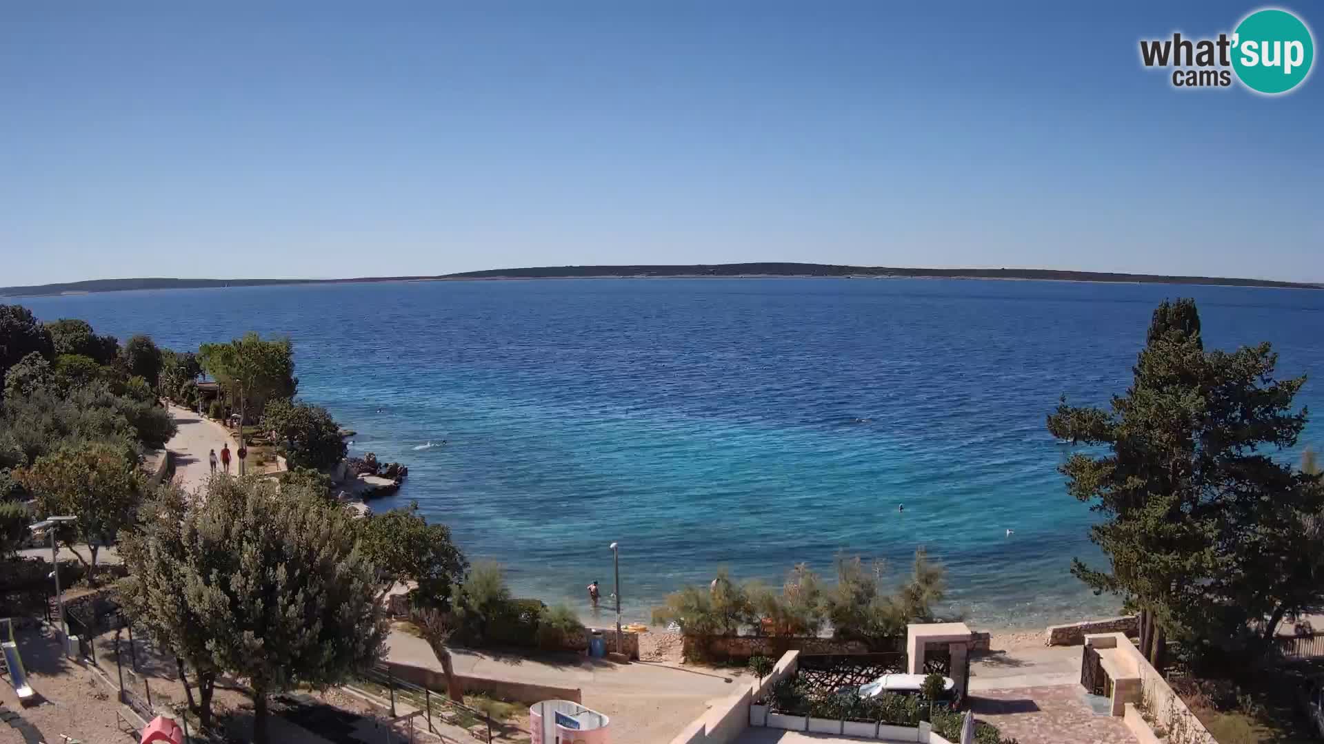 Webcam Plaža Male Mandre – Diretta dalla spiaggia sull’isola di Pag