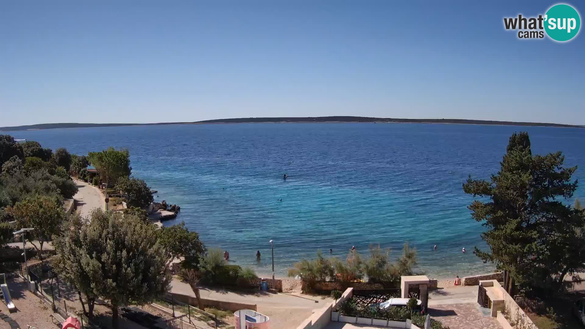 Webcam Strand Male Mandre – Liveblick von der Insel Pag